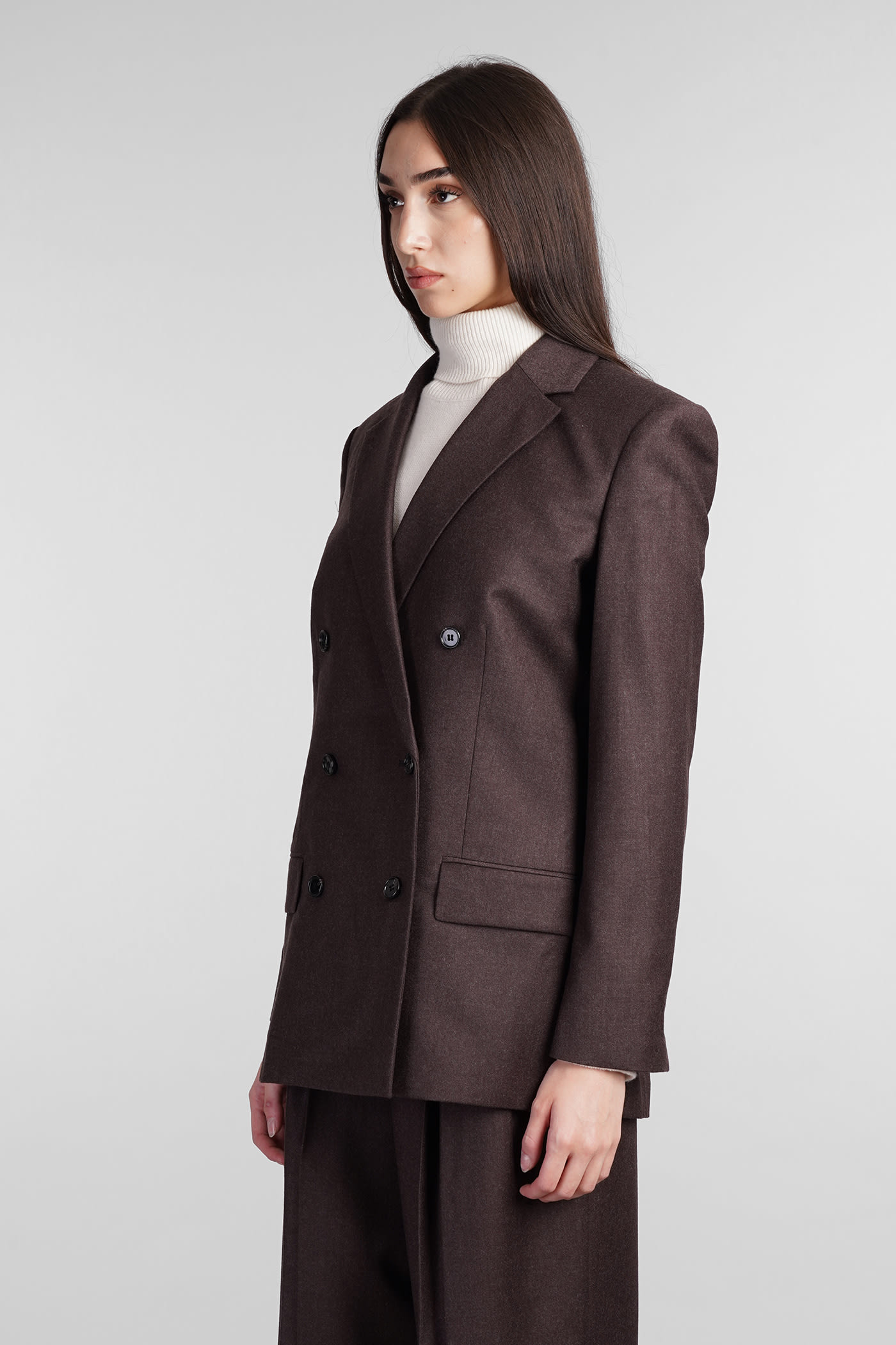 Shop Theory Blazer In Brown Wool