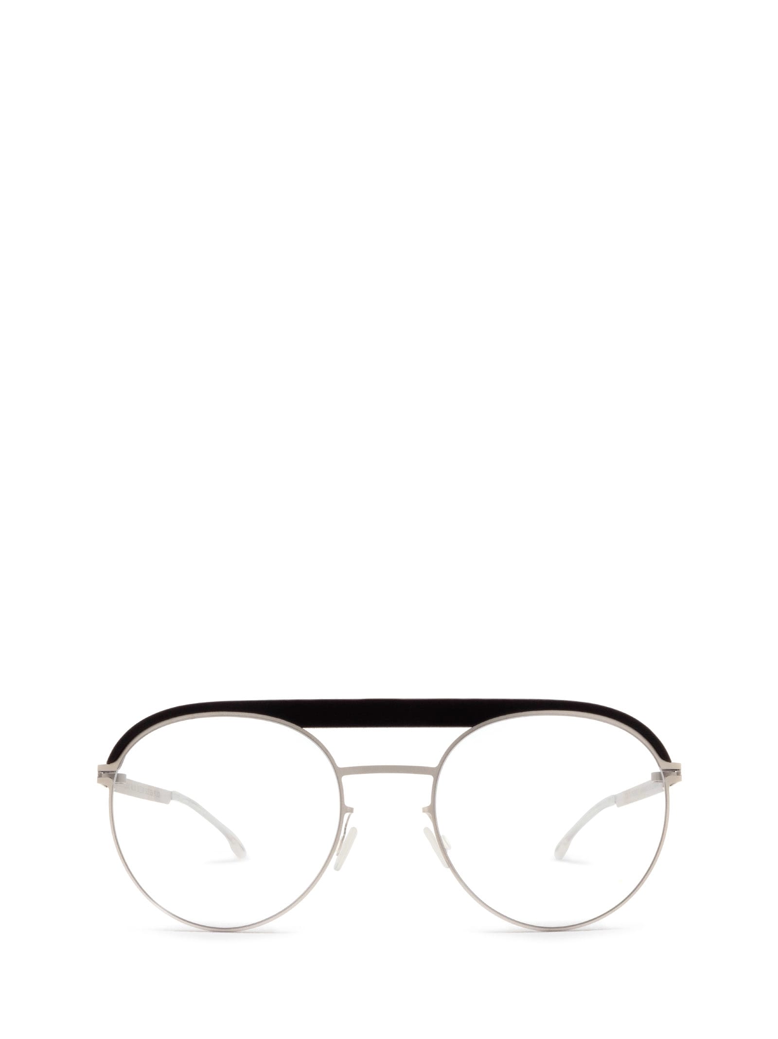 Shop Mykita Ml01 Mh49 Pitch Black/matte Silver Glasses