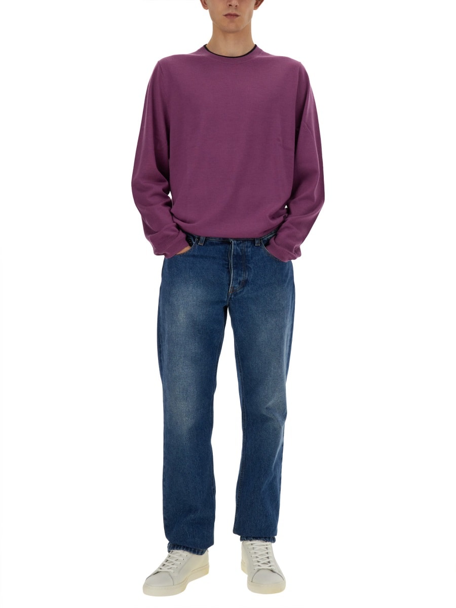 Shop Ps By Paul Smith Merino Wool Sweater In Purple