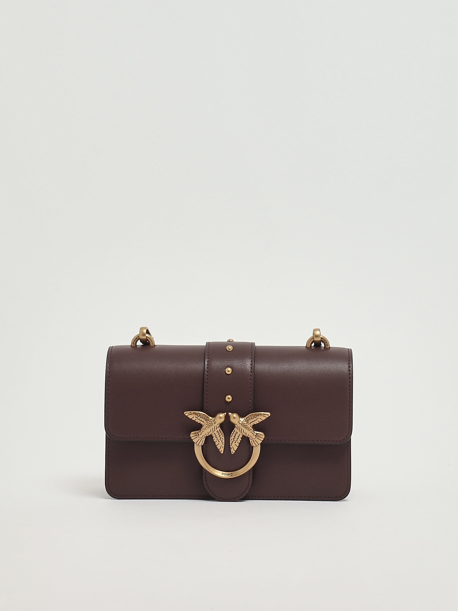 Pinko Love One Mini Cl Clutch In Brown