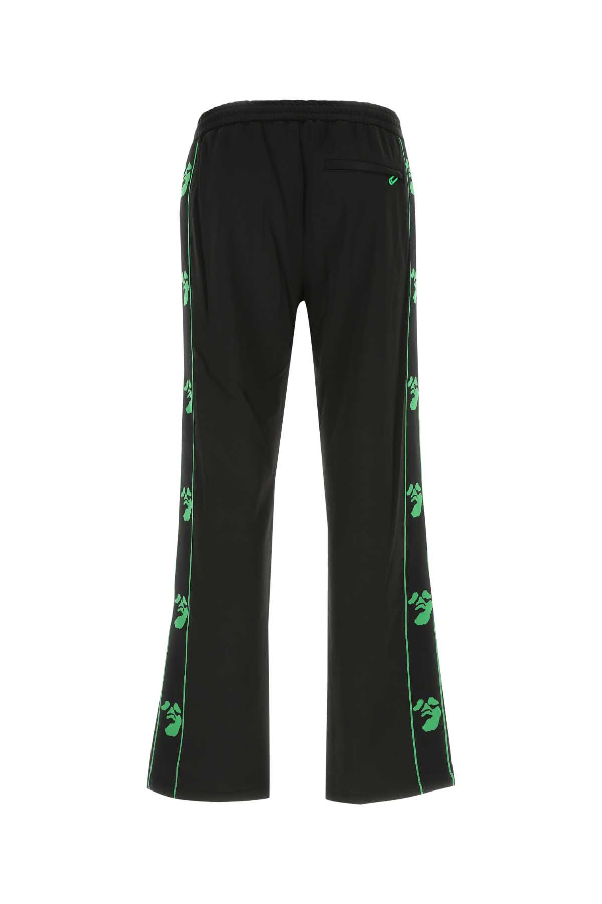 Shop Off-white Black Stretch Nylon Blend Joggers In 1010