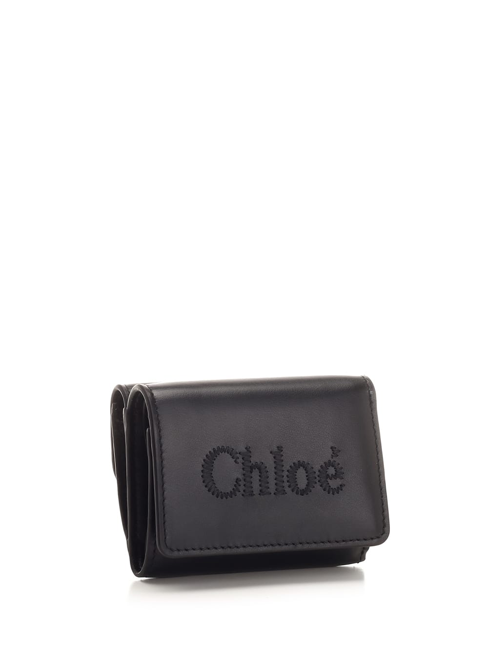 Shop Chloé Black Chloè Sense Trifold Wallet