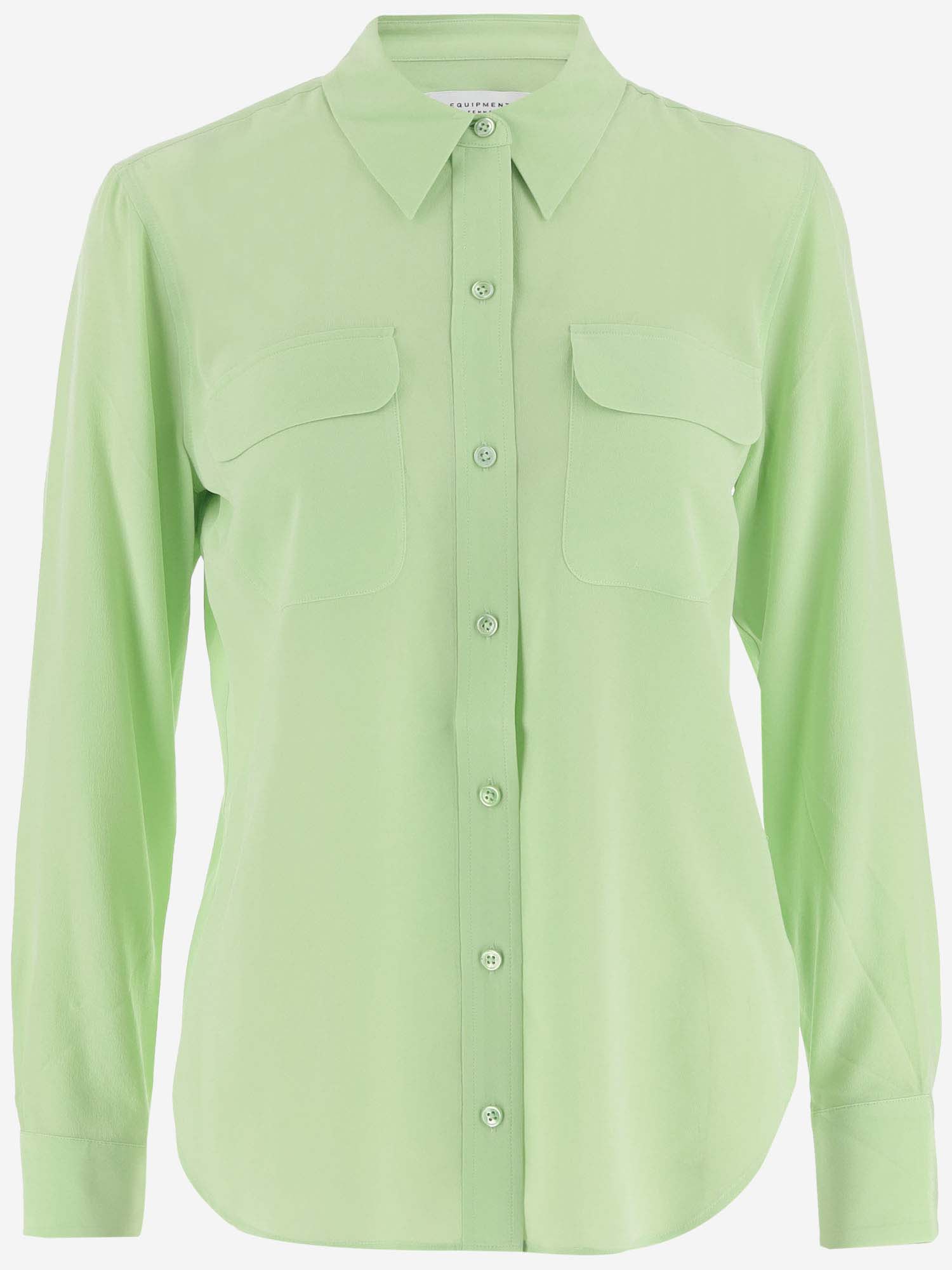 Shop Equipment Silk Shirt In Green