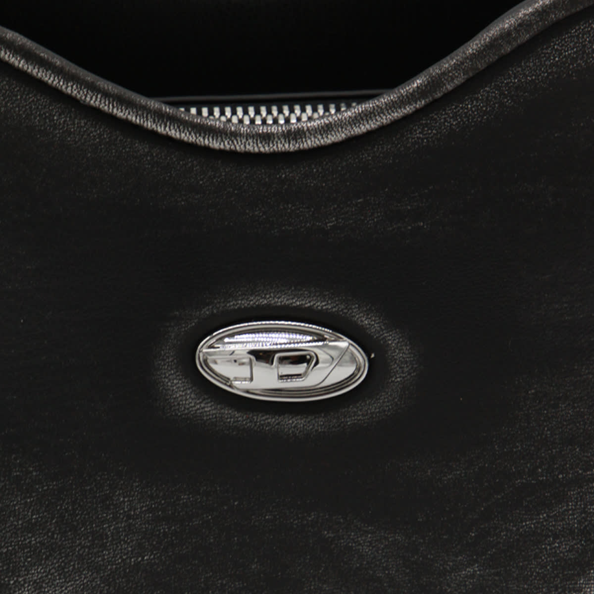 Diesel Women Double-d Shoulder Pu Shoulder Bag In Black