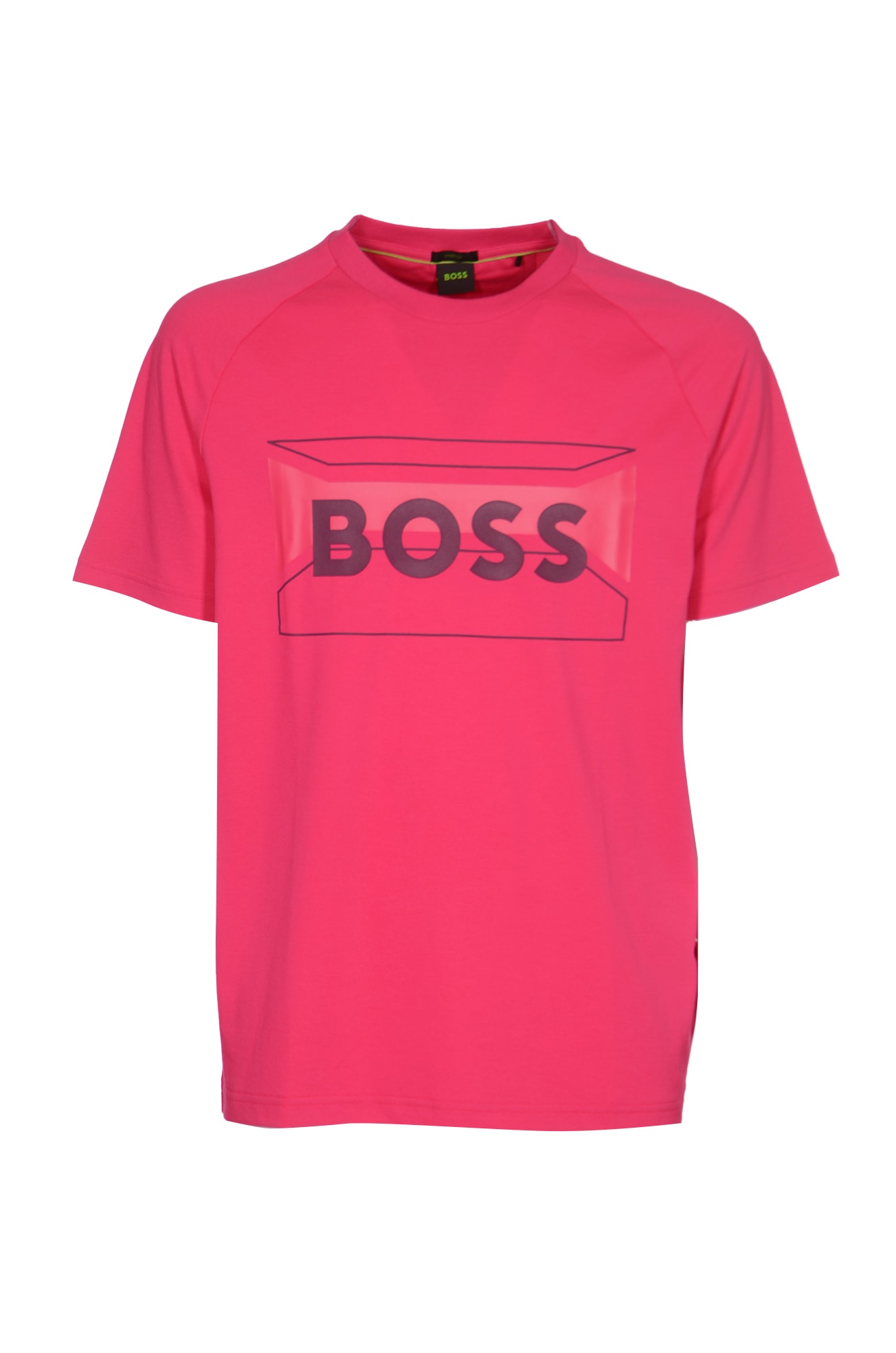 Hugo Boss Logo Printed T-shirt In Pink