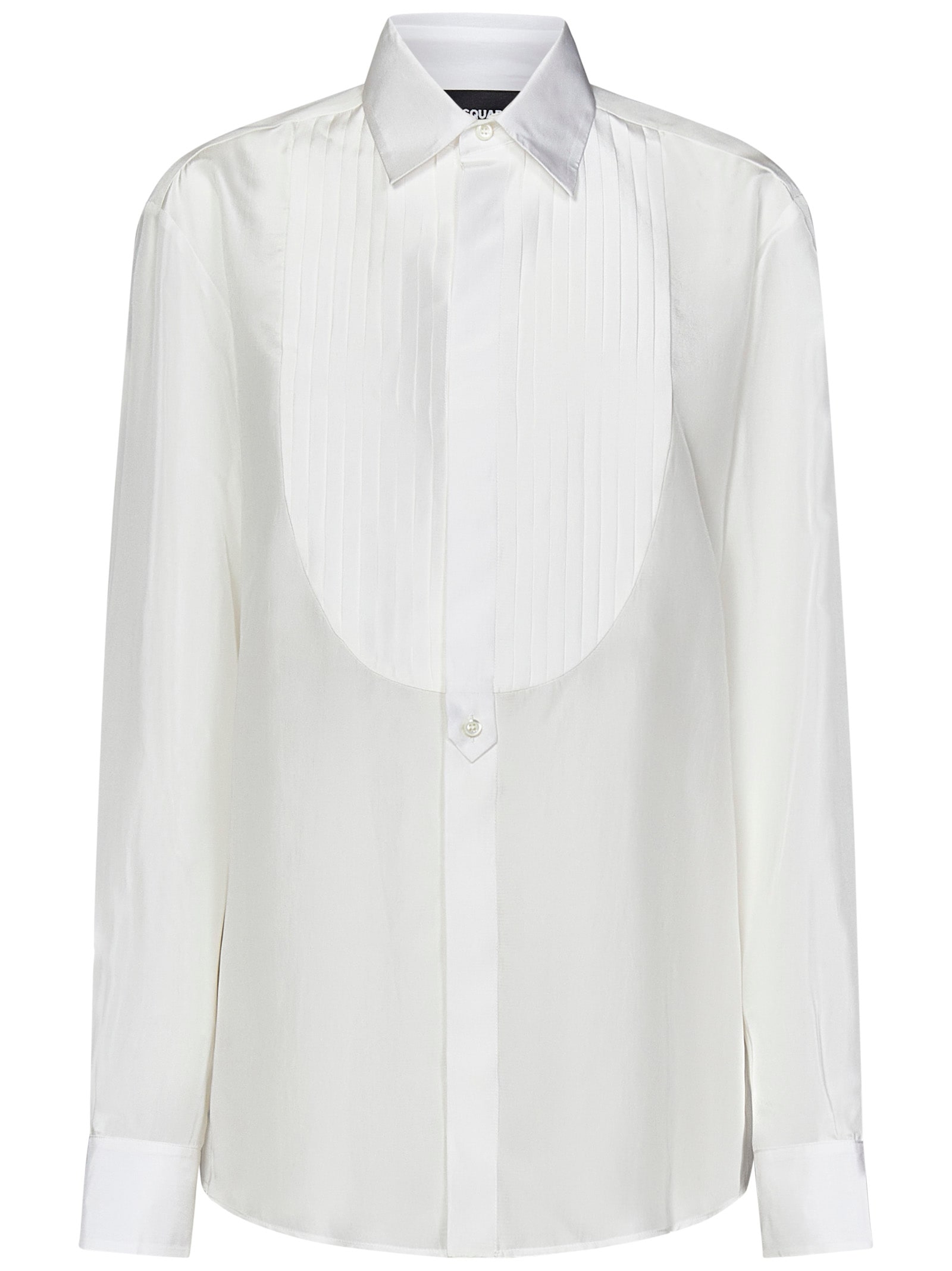 Shop Dsquared2 Dean Night Maxi Shirt In Ivory