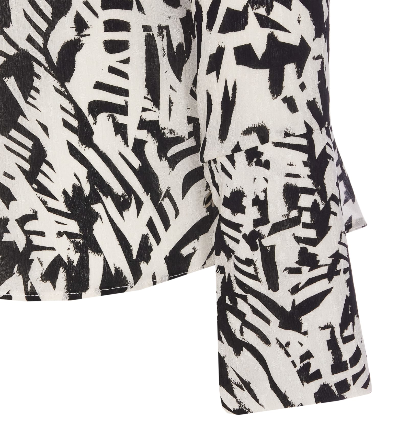 Shop Patrizia Pepe Printed Shirt In Black