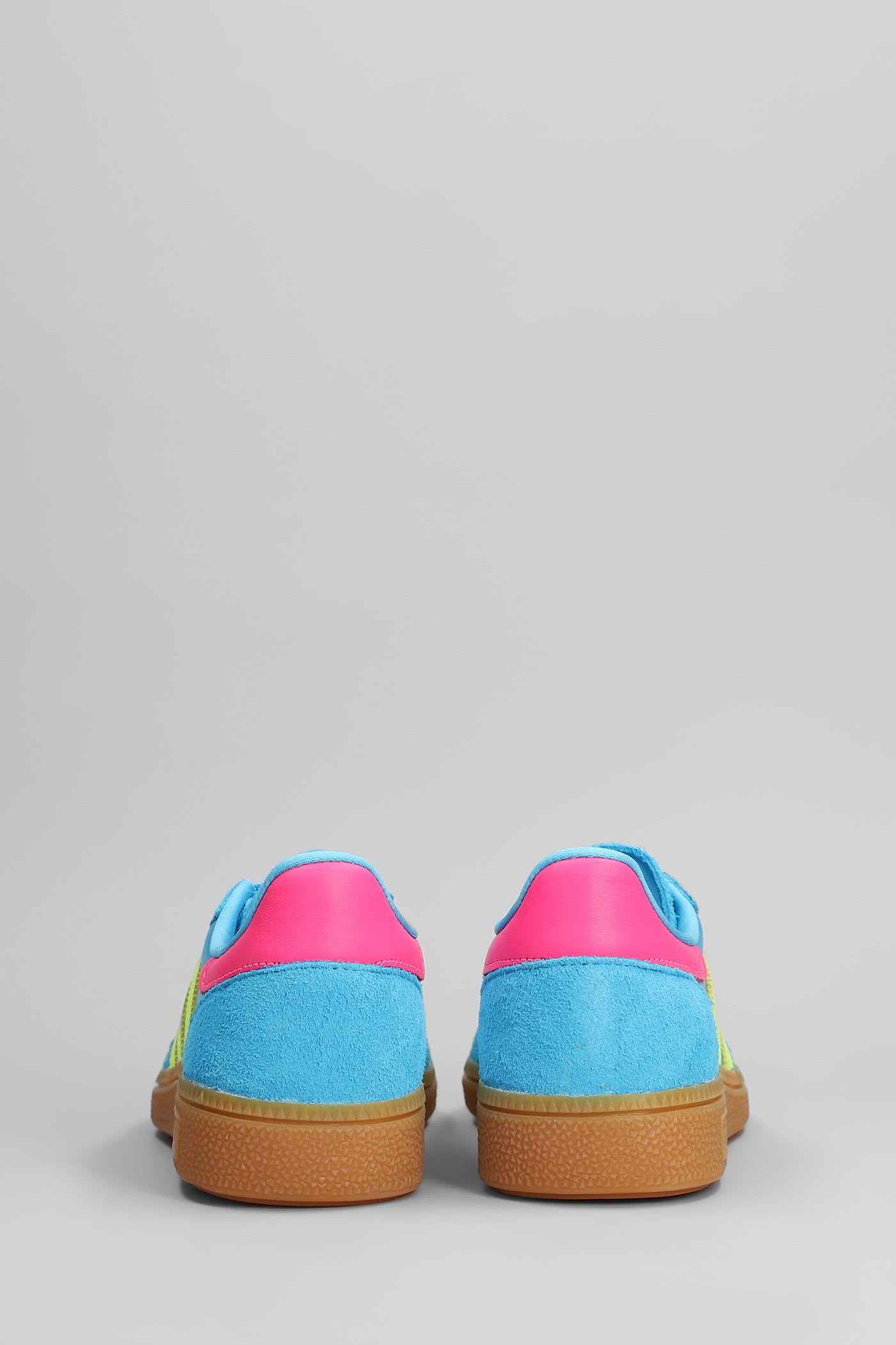 Adidas Originals Handball Spezial Sneakers In Cyan Suede And Fabric In Multi