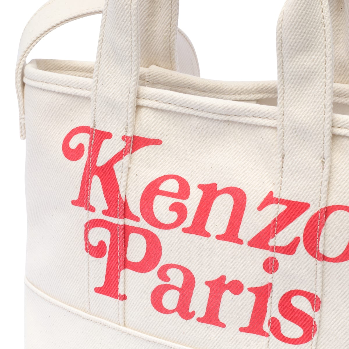 Shop Kenzo Small  Paris Bag In Ecru