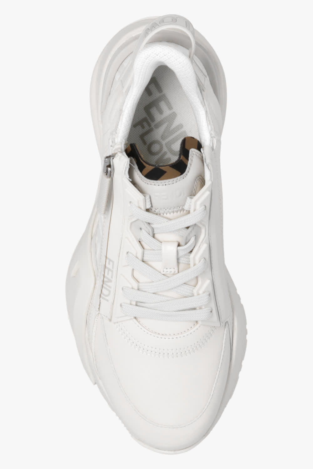 Shop Fendi Flow Sneakers In White