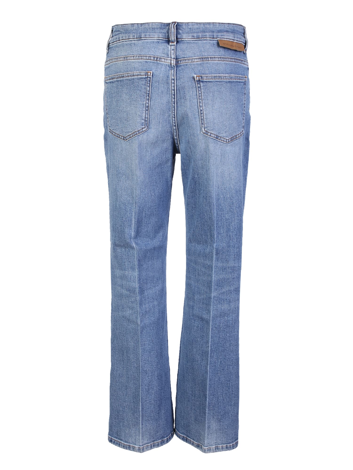 Shop Stella Mccartney Crop Flare Blue Jeans