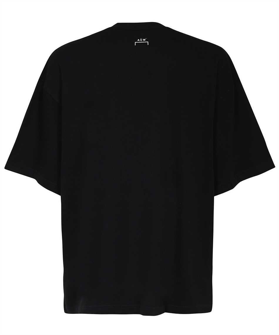 A-cold-wall* Knitted Large Logo T-shirt Black Cotton T-shirt With Vertical Logo Print In Black