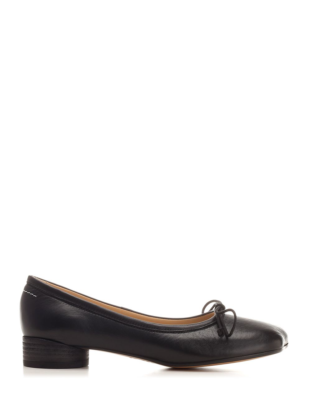 Shop Mm6 Maison Margiela Anatomic Ballerinas In Black