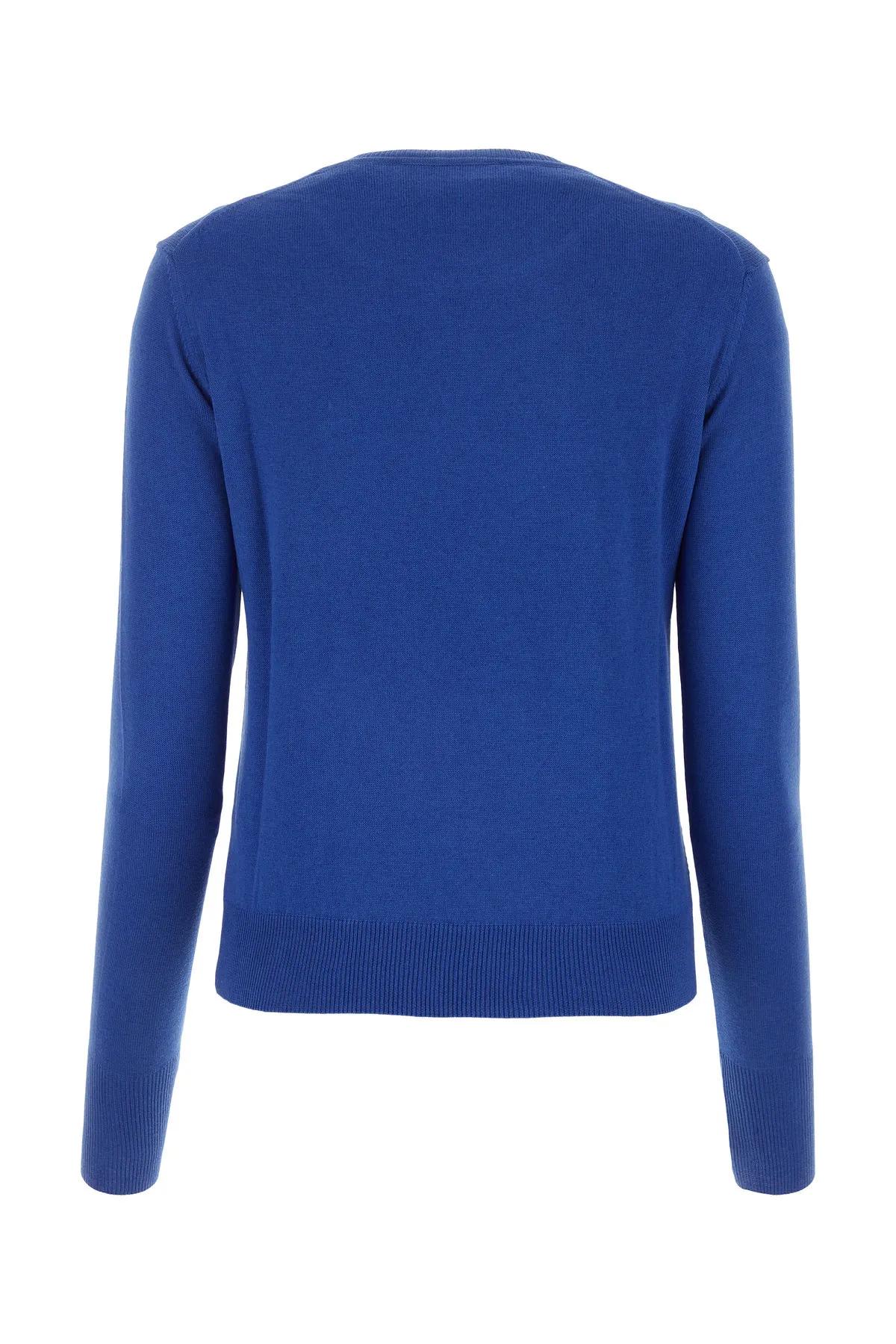 Shop Vivienne Westwood Electric Blue Cotton Blend Bea Sweater