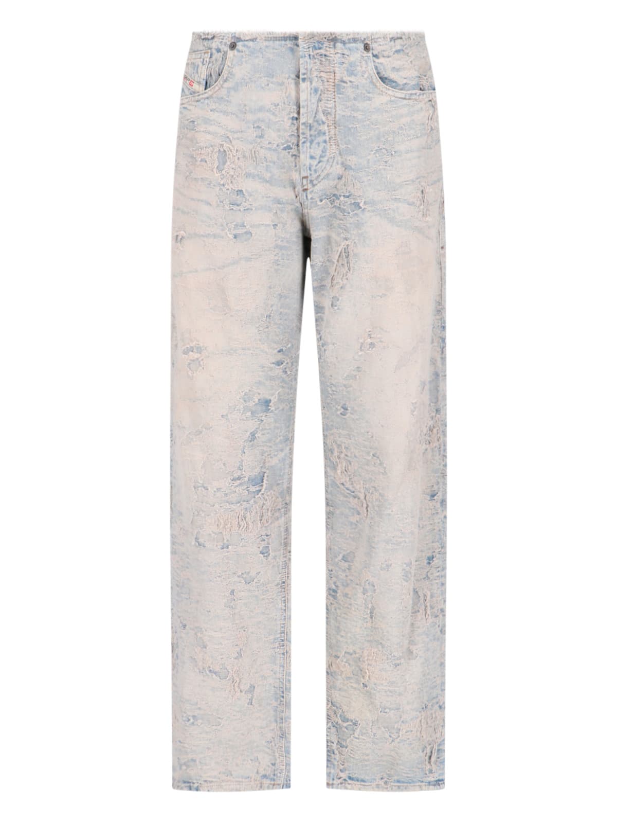 Shop Diesel D-arker Straight Jeans In Light Blue