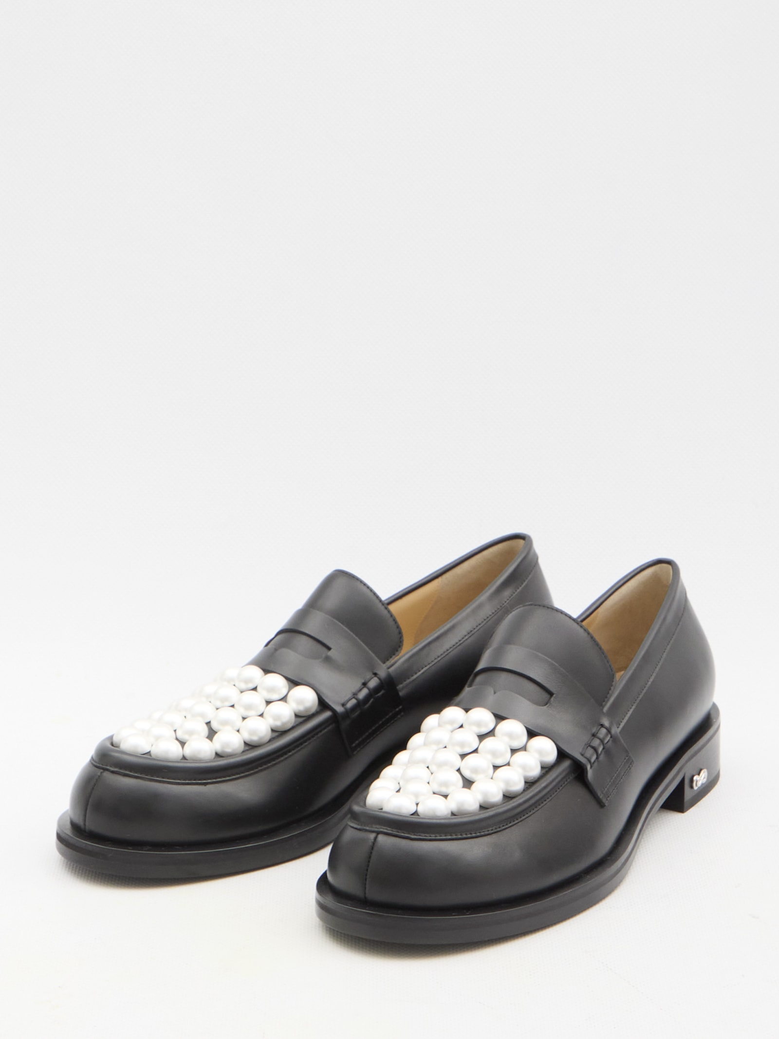 Shop Mach &amp; Mach Sirene Loafers In Black