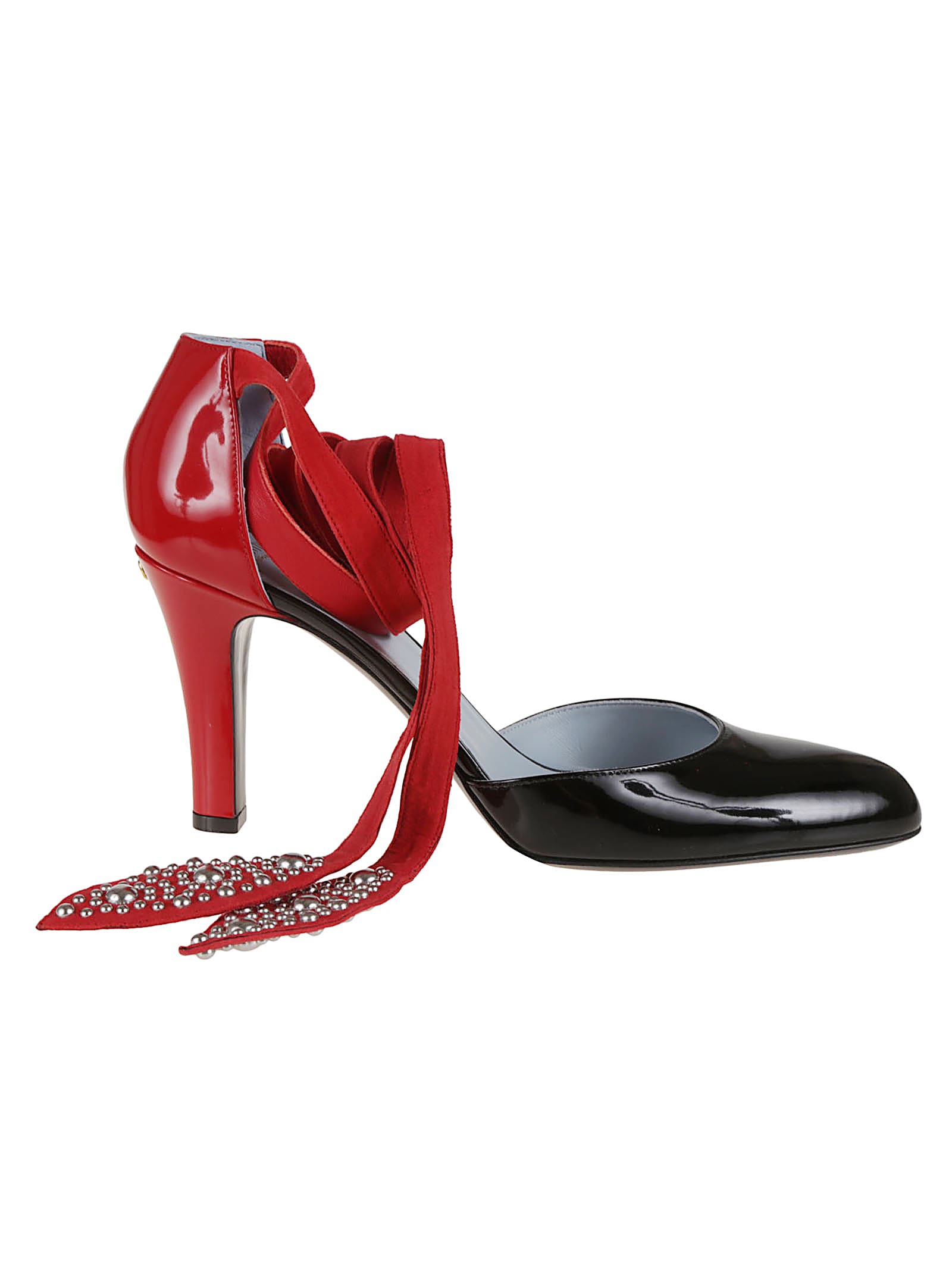 Shop Valentino Ankle Strap Vg Foliefoliage T. 85 Palladium Round