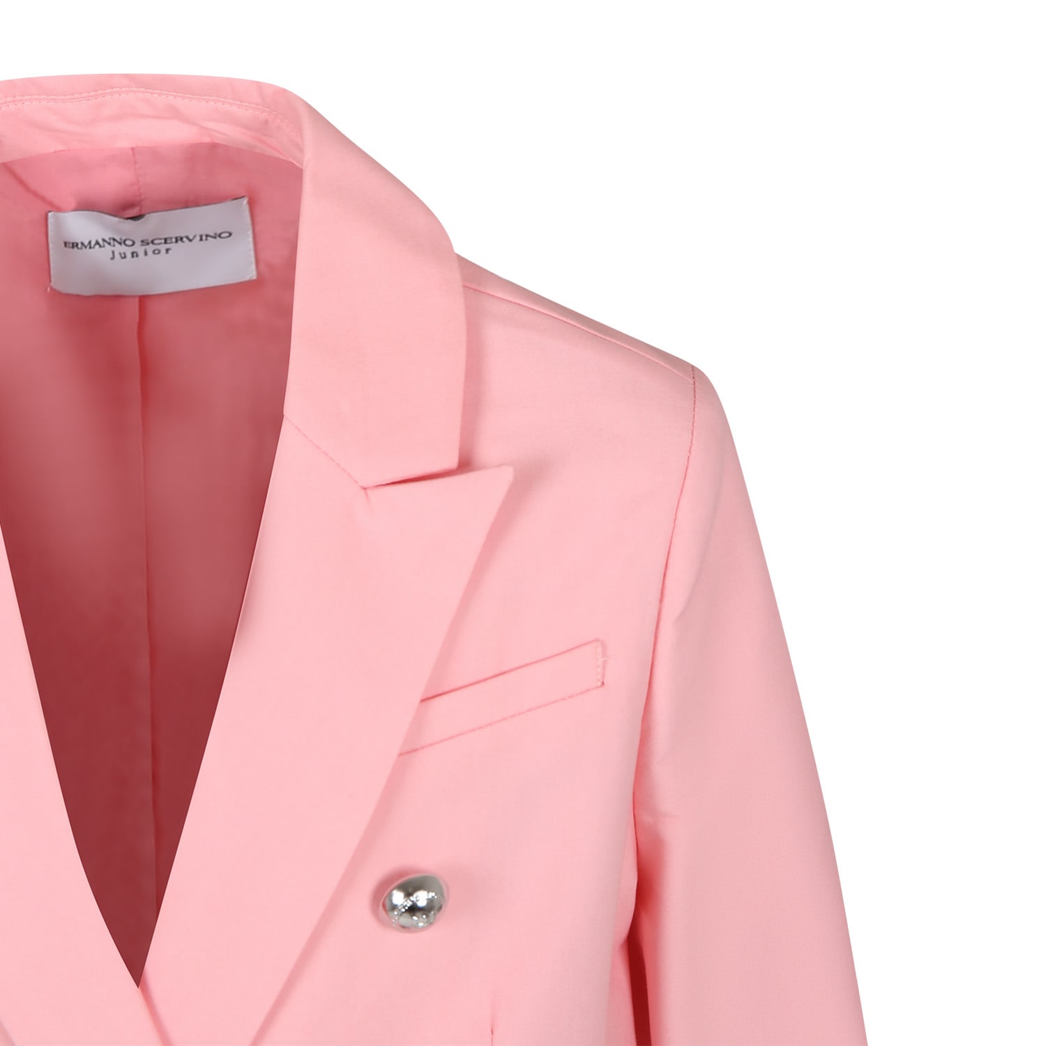 Shop Ermanno Scervino Junior Pink Jacket For Girl