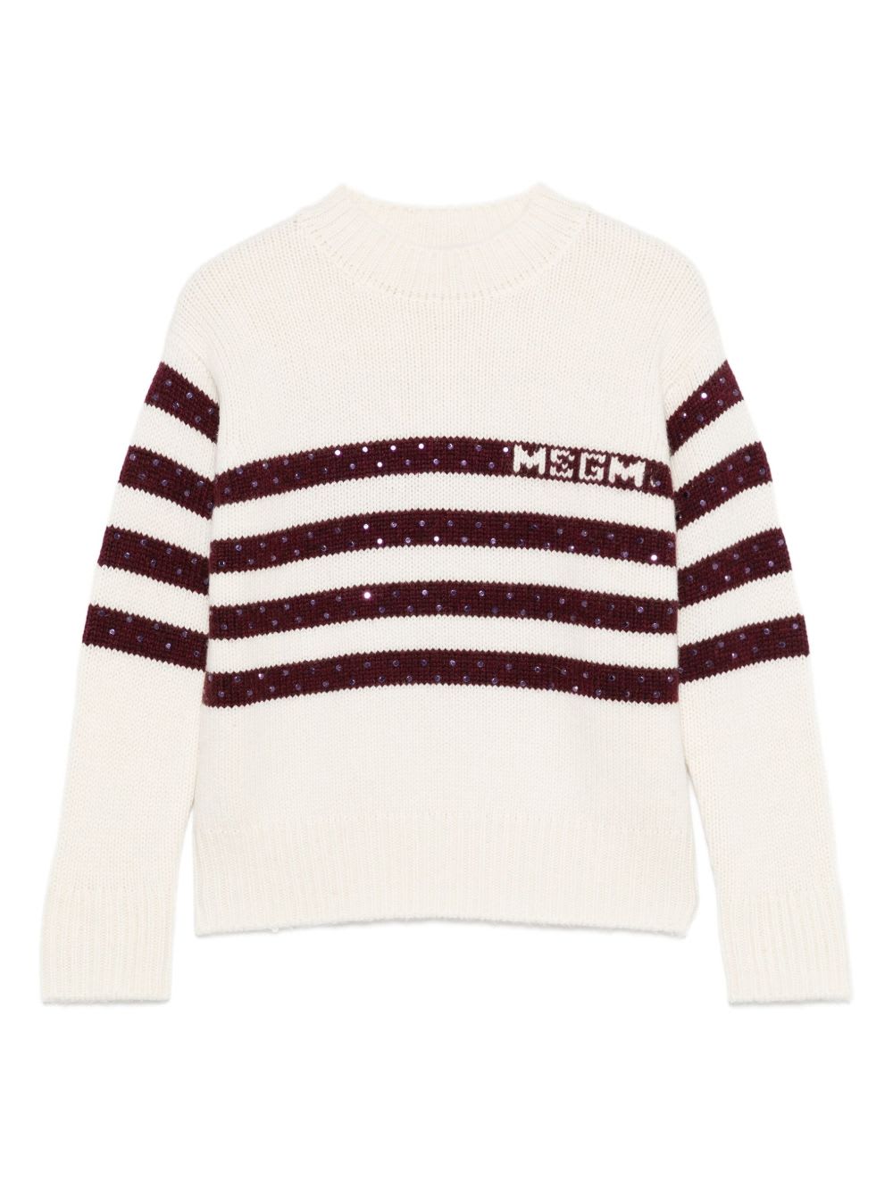 Msgm Kids Sequined Sweater In Neutral