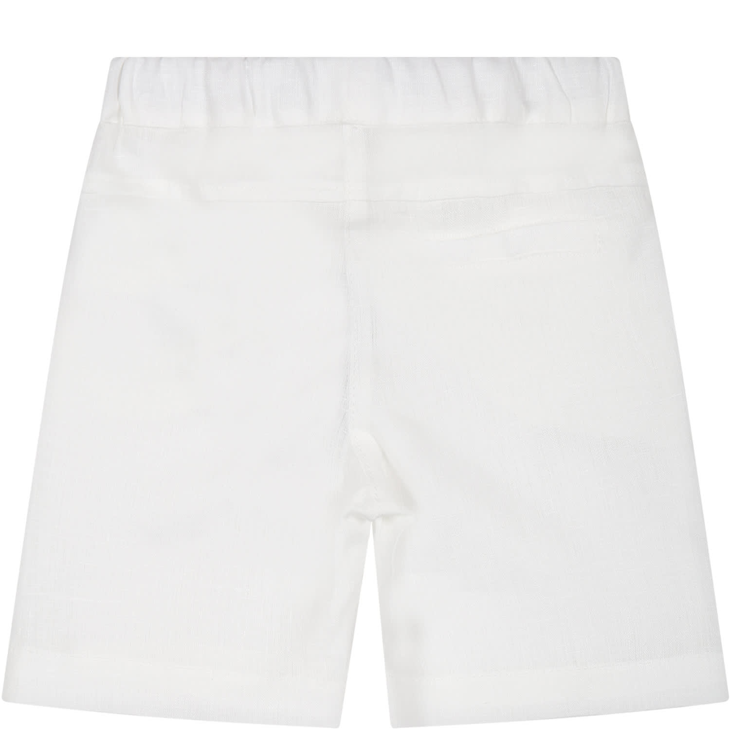 Shop Little Bear White Shorts For Baby Boy