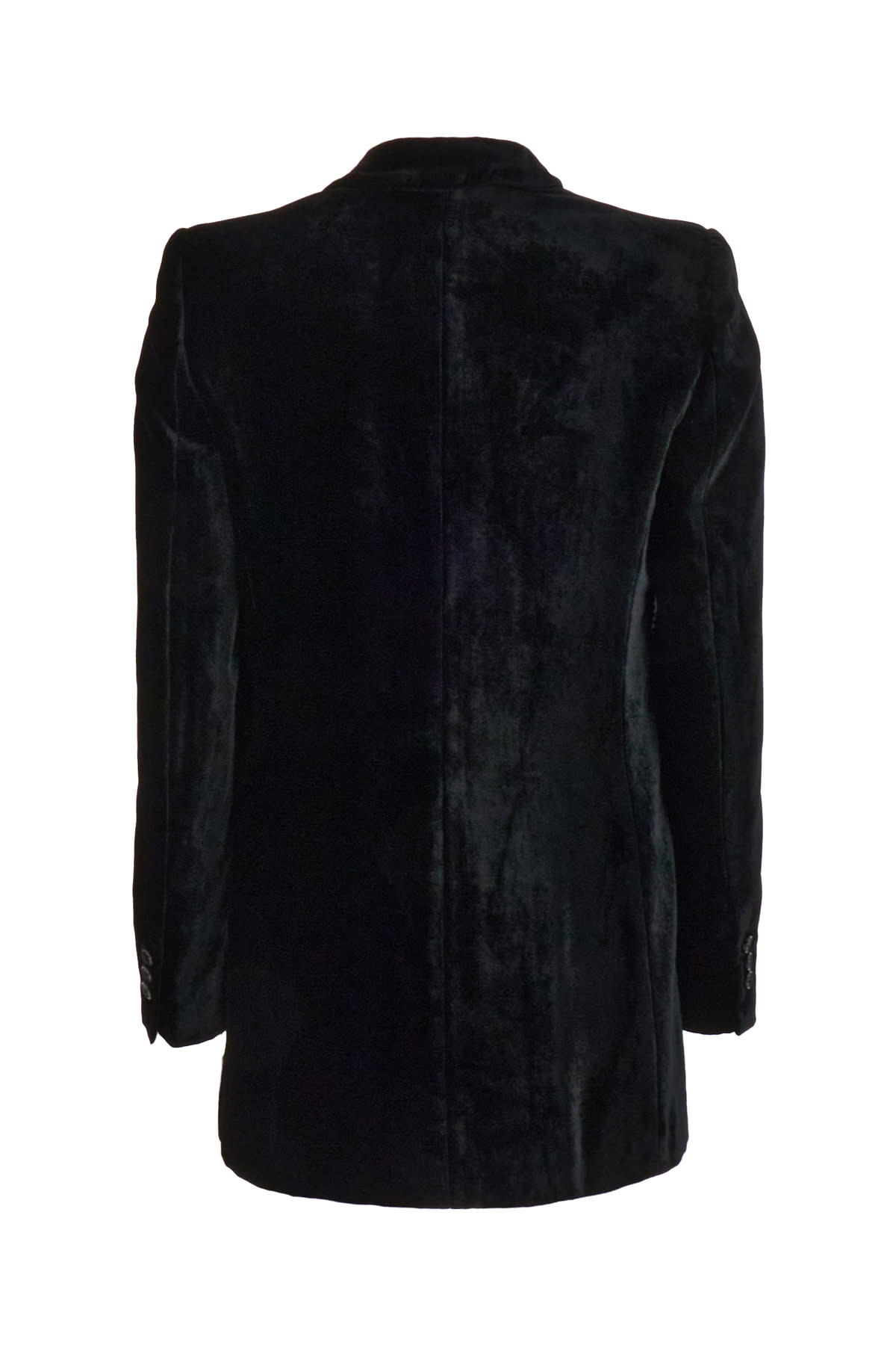 Shop Alberta Ferretti Black Velvet Blazer In A0555