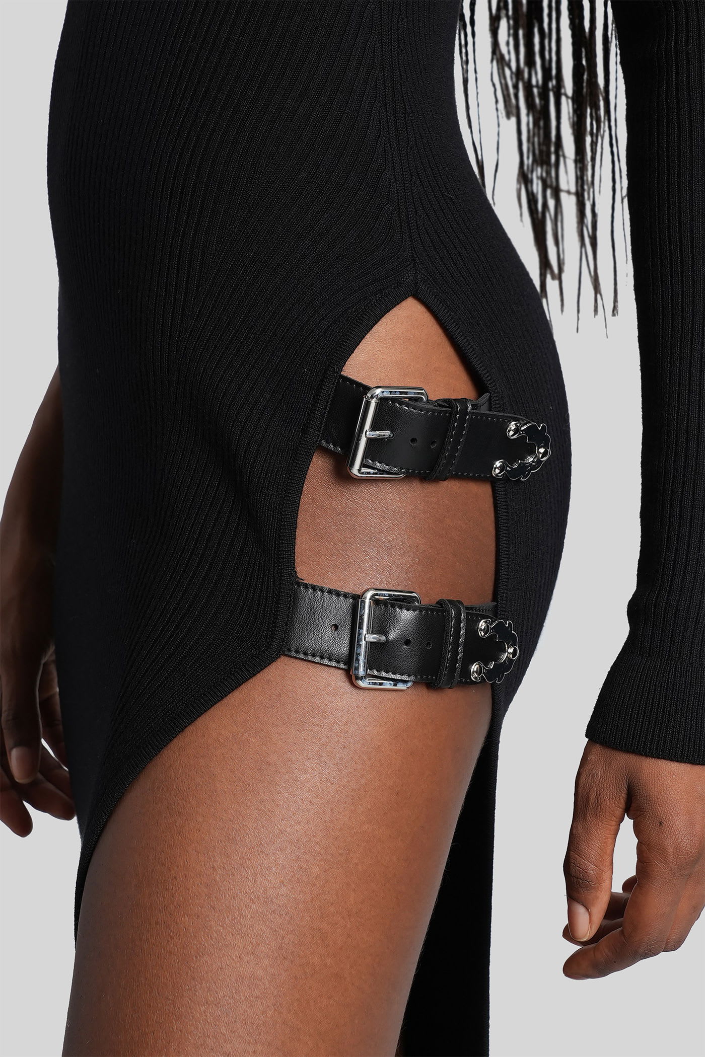 Blumarine Asymmetric Dress In Black