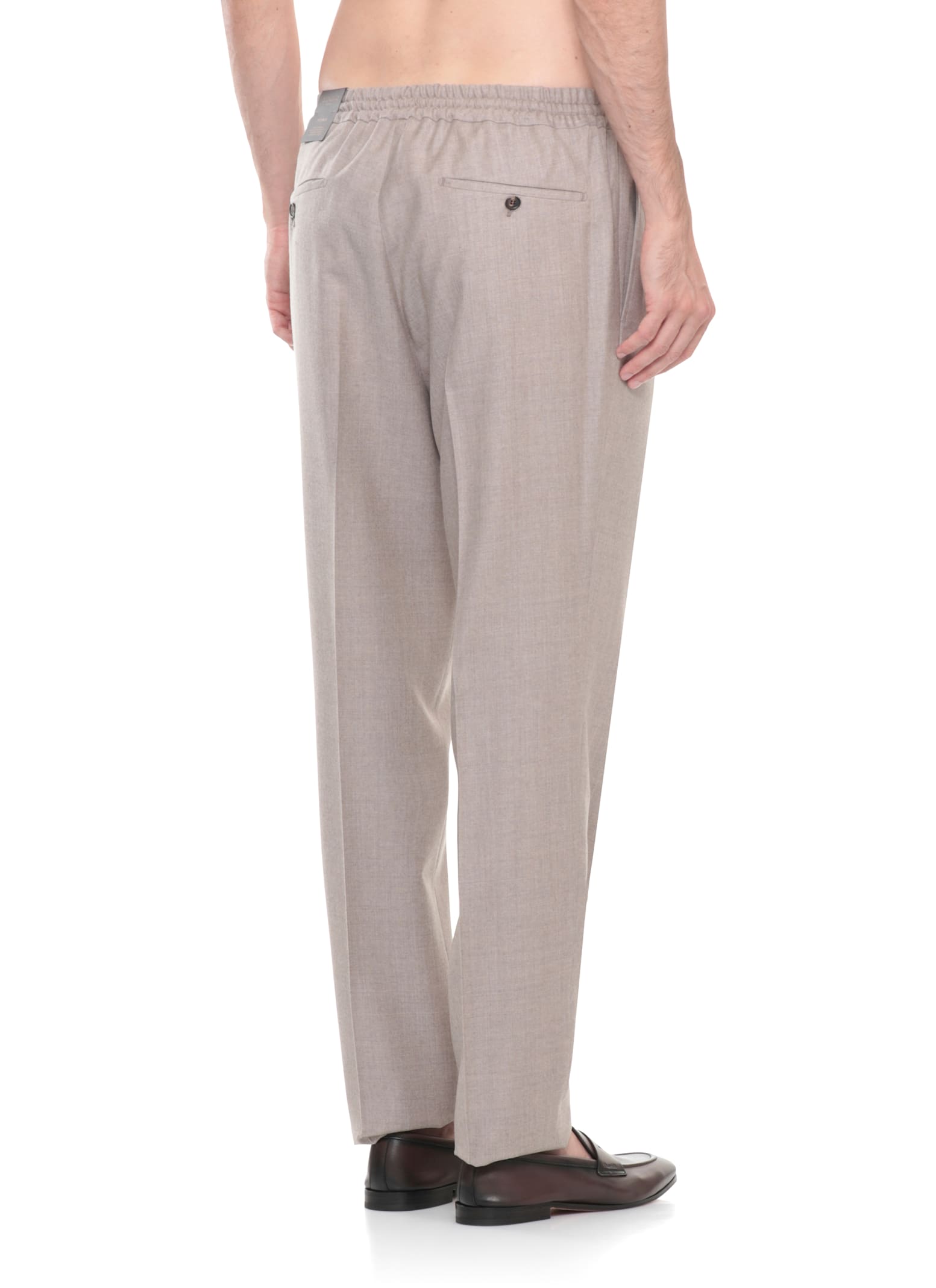 Incotex Pleated Front Straight Leg Trousers In Brown