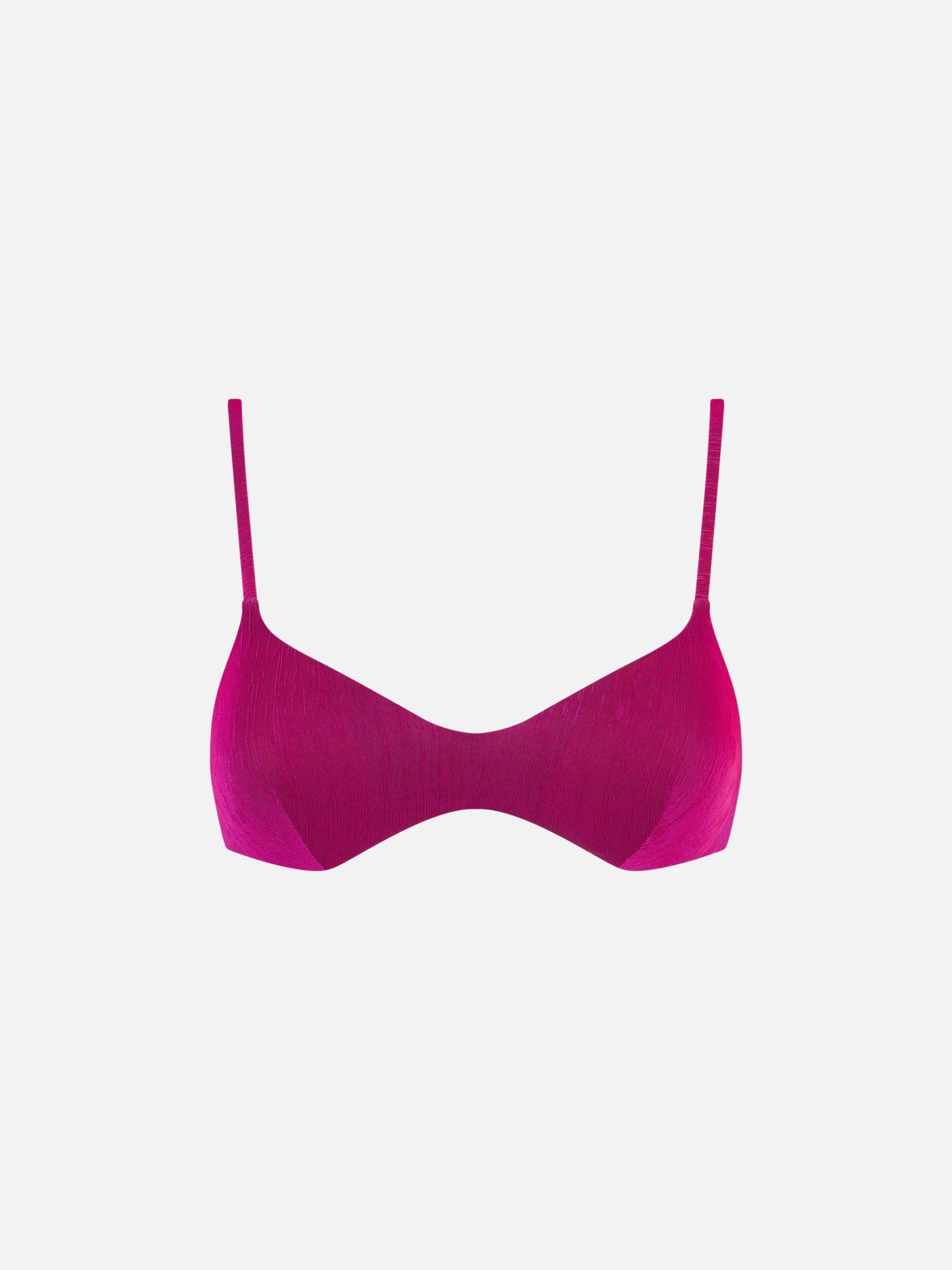 Shop Mc2 Saint Barth Fucsia Knitted Bralette In Pink
