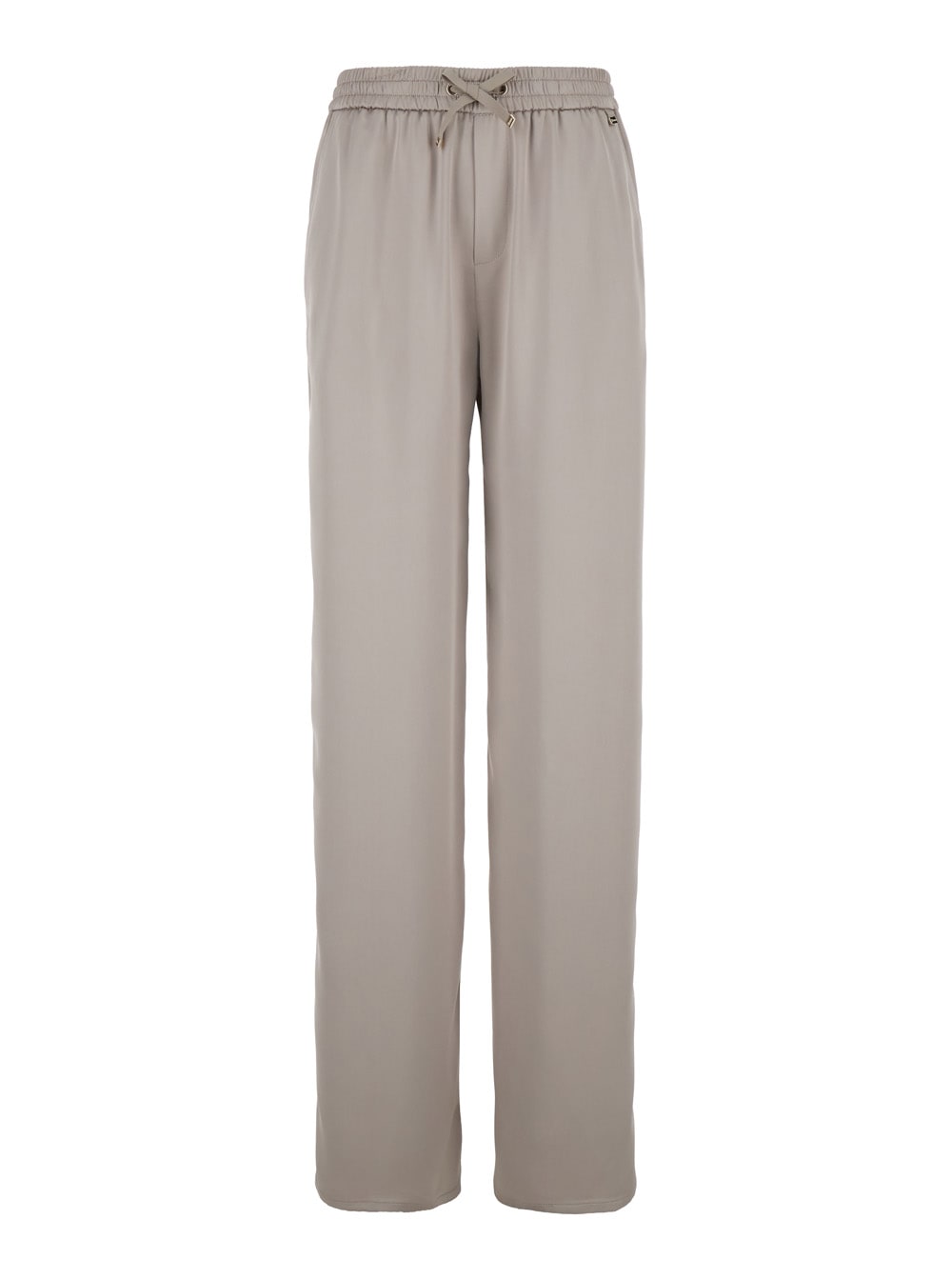 Shop Herno Beige Relaxed Pants With Drawstring In Fabric Woman In Chantilly