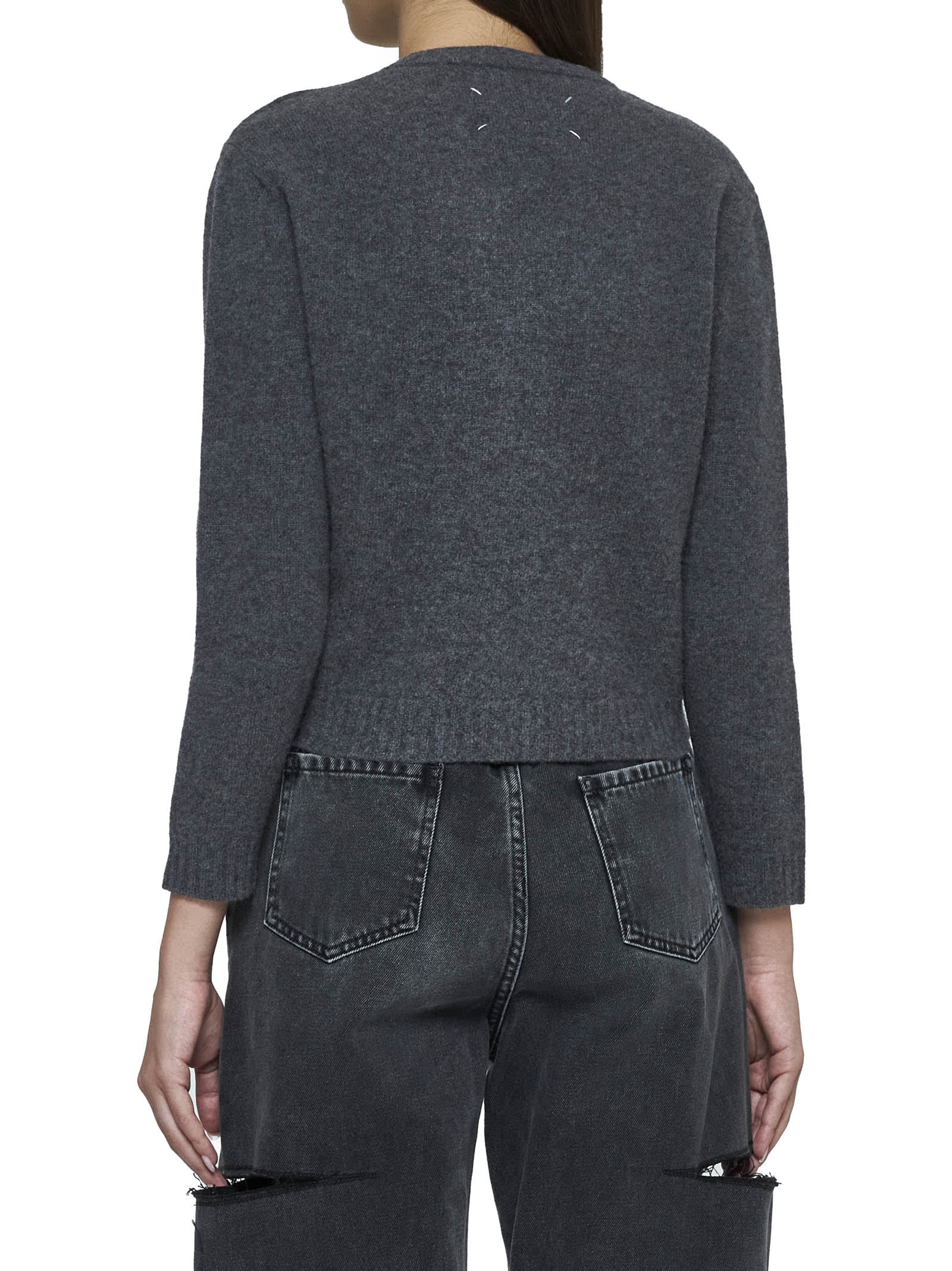 Shop Maison Margiela Cardigan In Grey