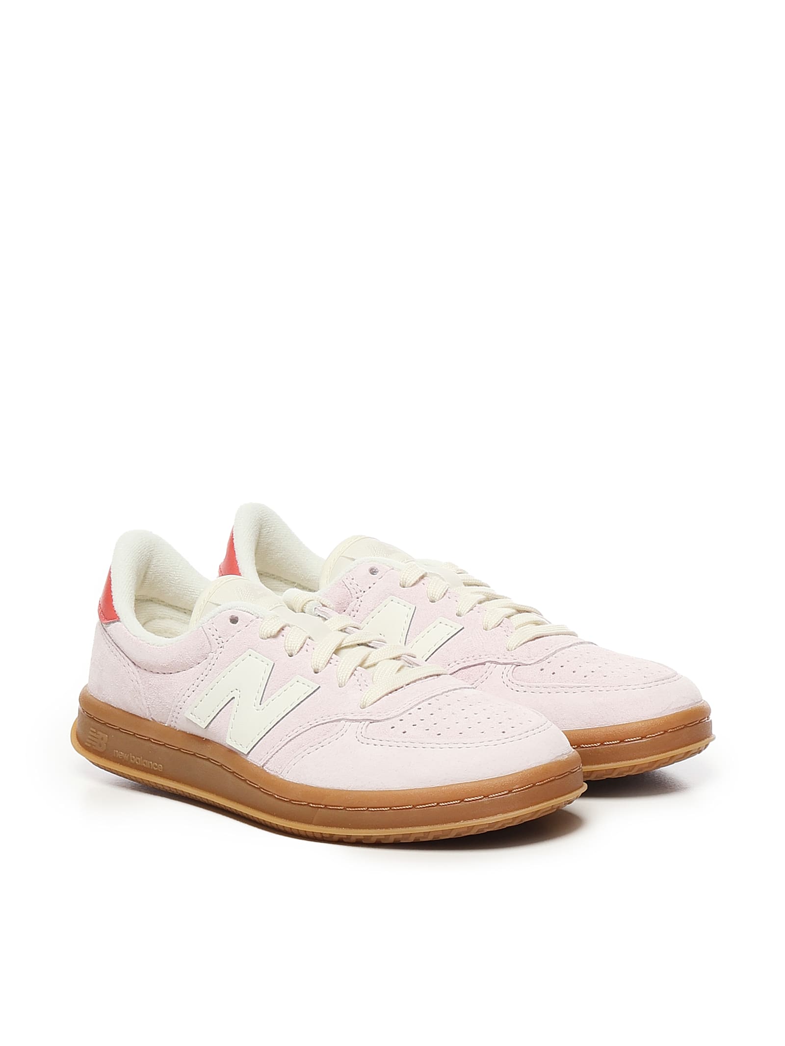 New Balance Sneaker Logo Contrast Heel In Pink
