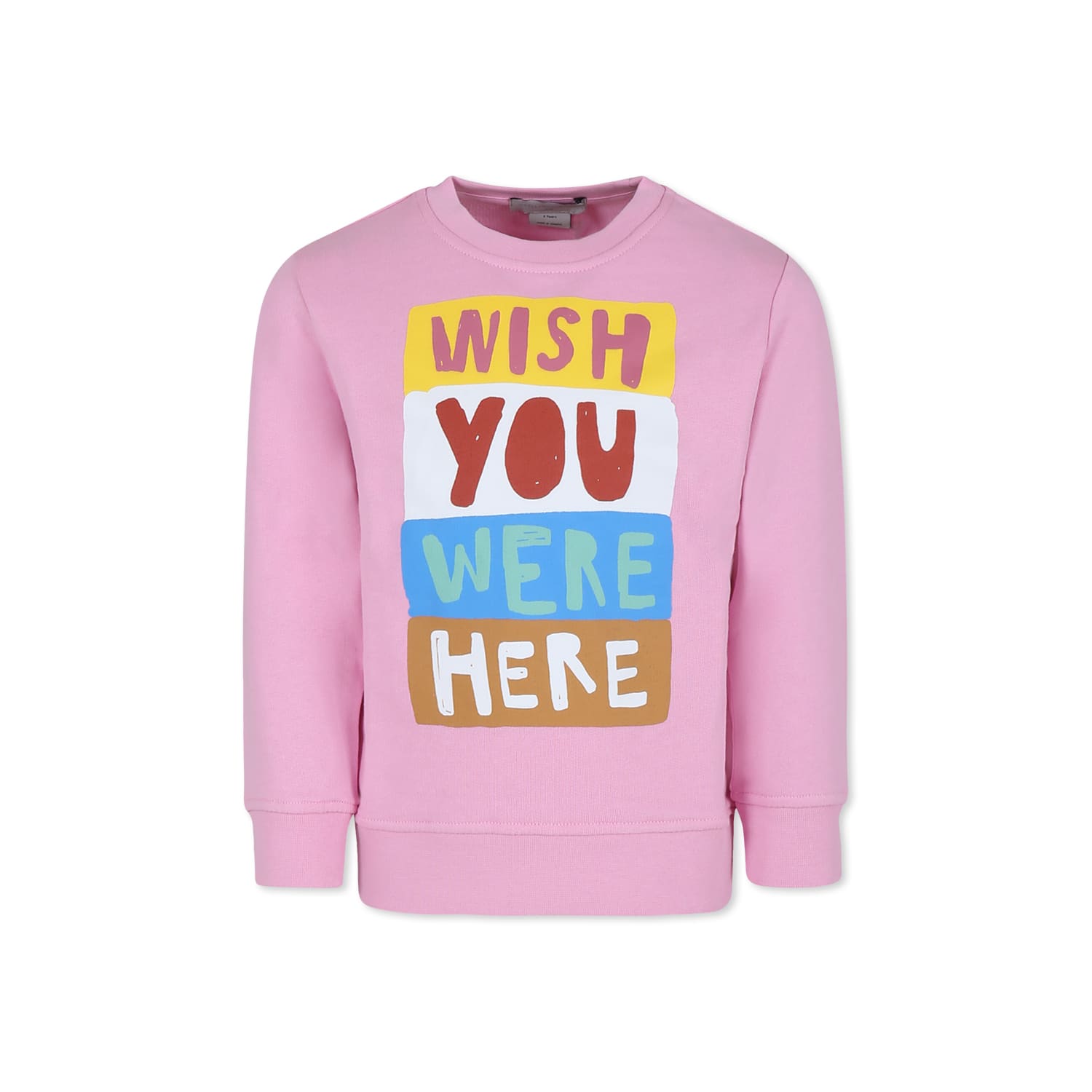 Stella Mccartney Text-print Sweatshirt In Pink