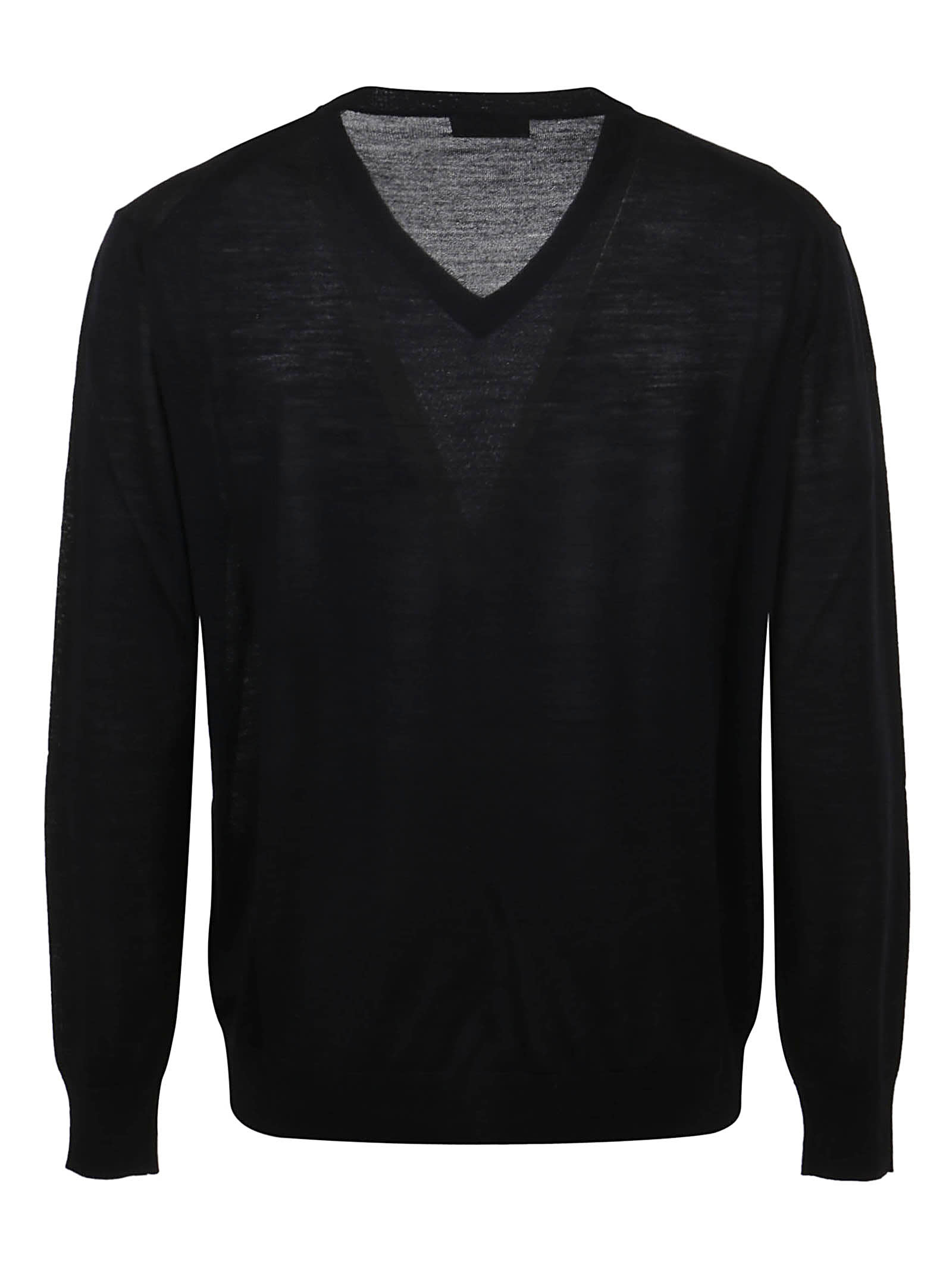 Shop Ballantyne V Neck Pullover In Black