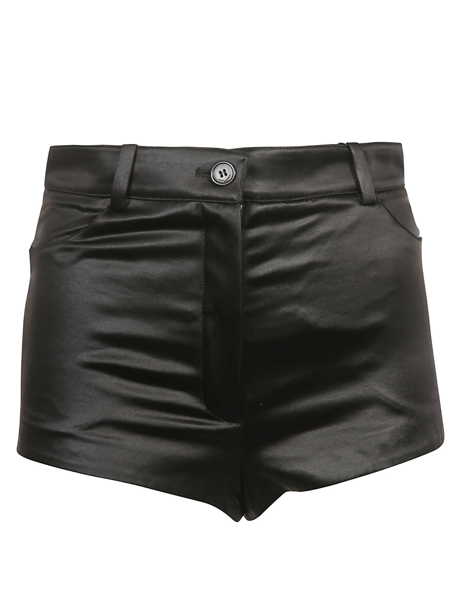 Saint Laurent Classic Buttoned Shorts In 54% Cotton, 48% Acetate