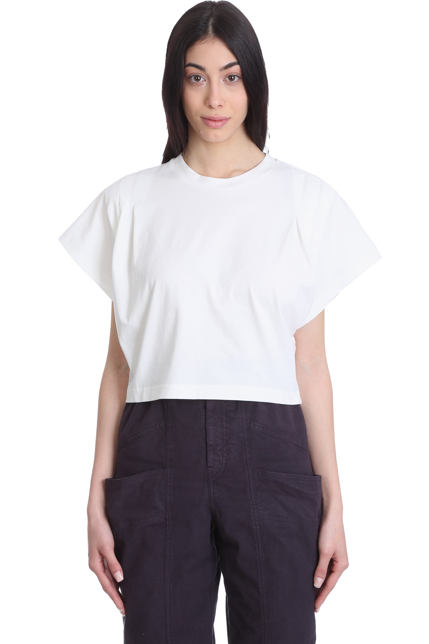 Isabel Marant Zinalia T-shirt In White Cotton