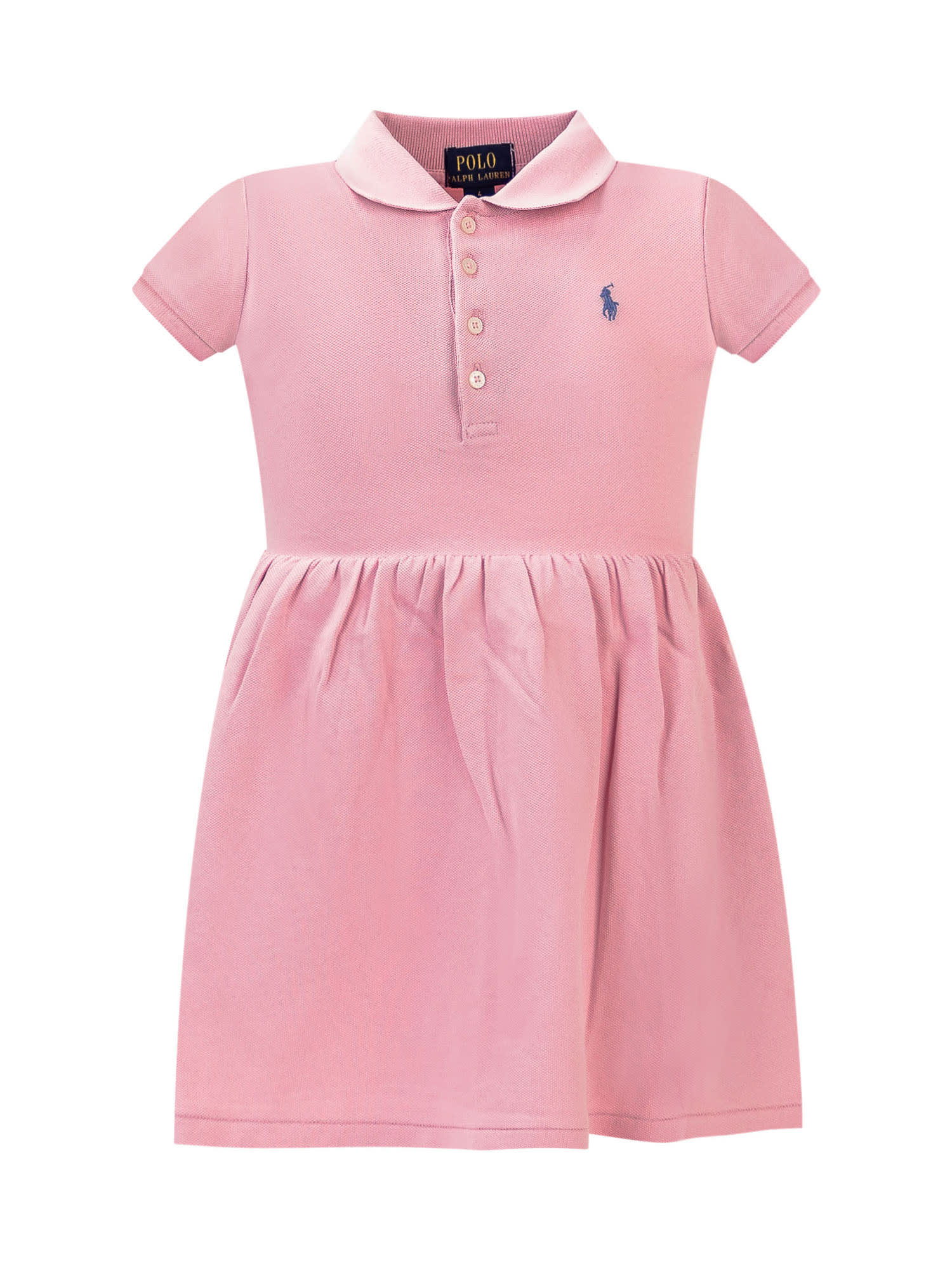 Shop Polo Ralph Lauren Logo Dress In Pink