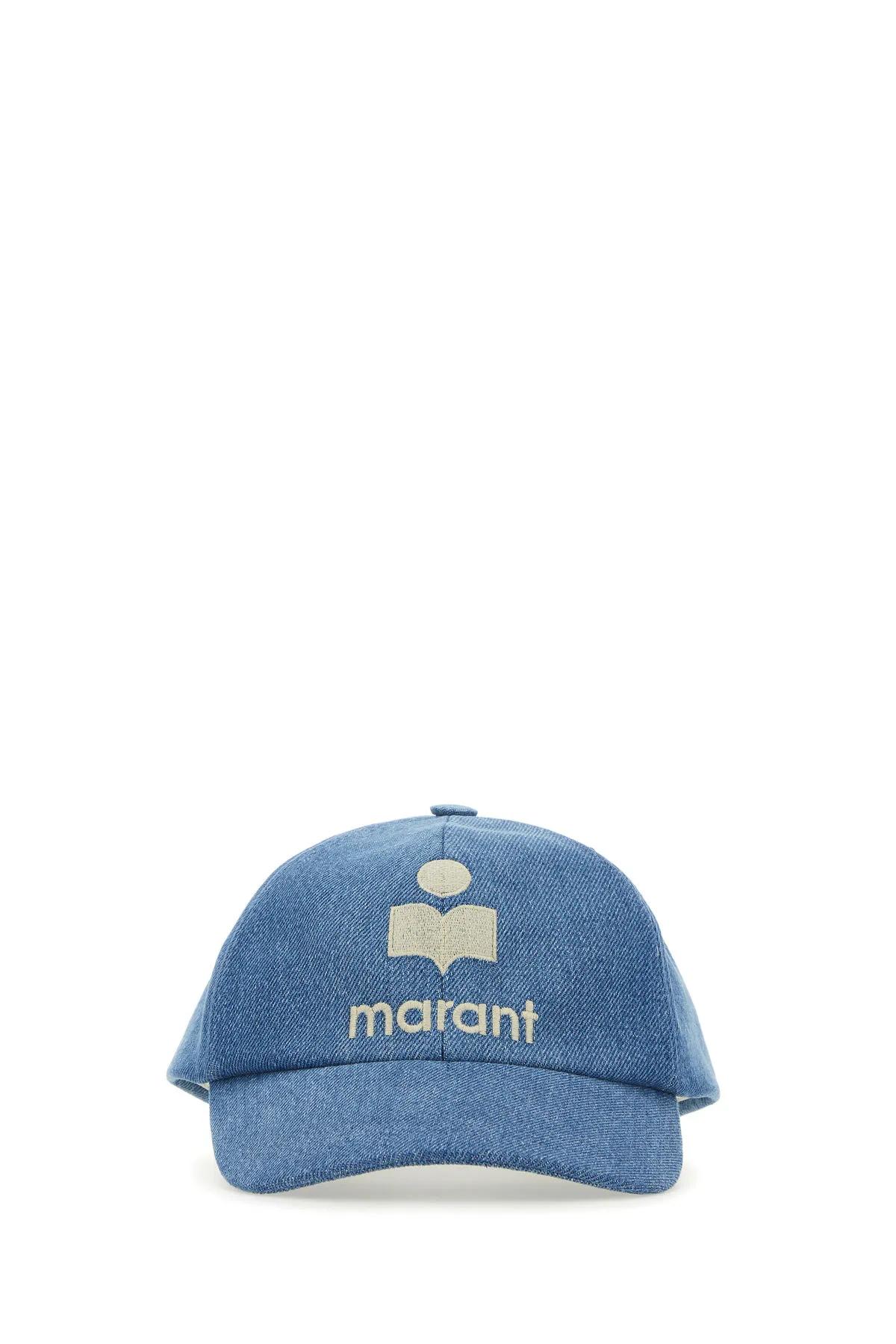Shop Isabel Marant Denim Tyron Baseball Cap In Blue