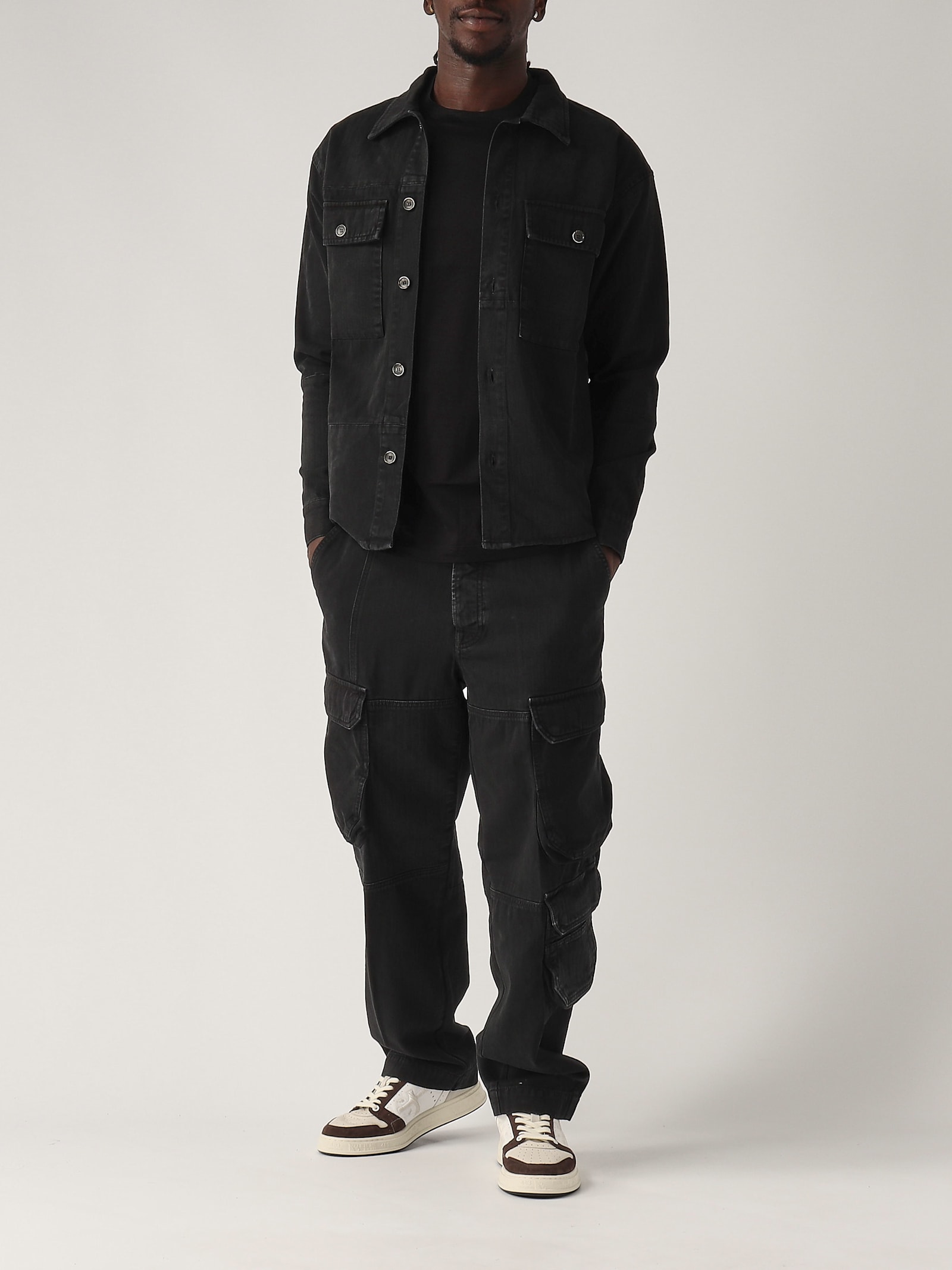 Shop Nine In The Morning Overshirt Shirt In Nero