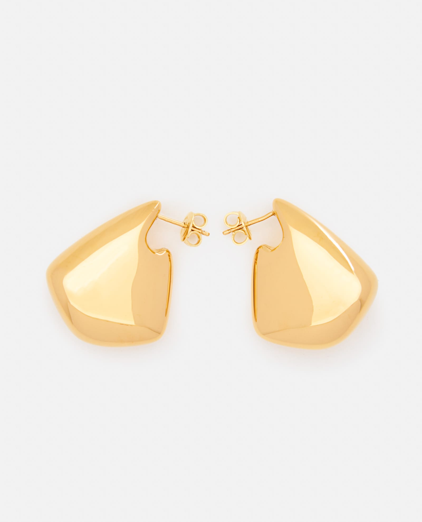 Shop Bottega Veneta Fin Small Earrings In Golden