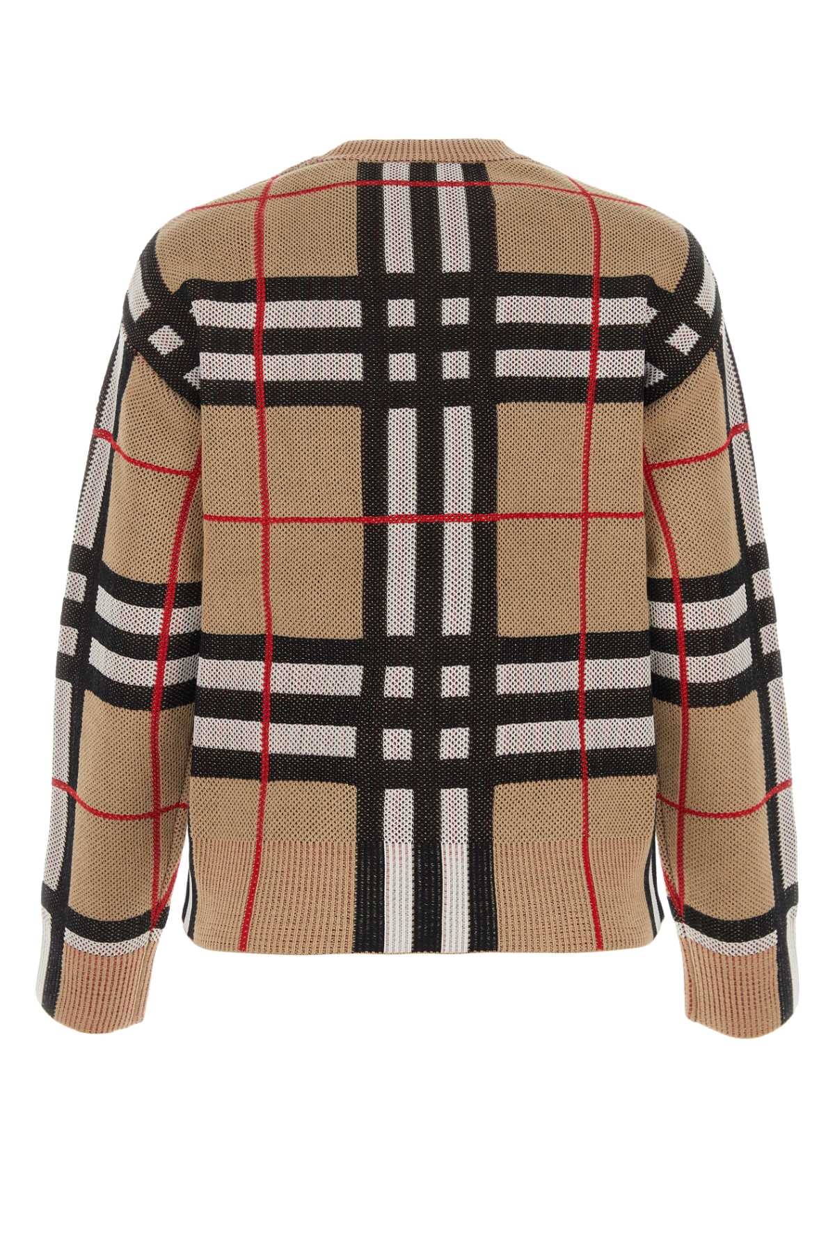Shop Burberry Embroidered Stretch Piquet Sweater In Archivebeige