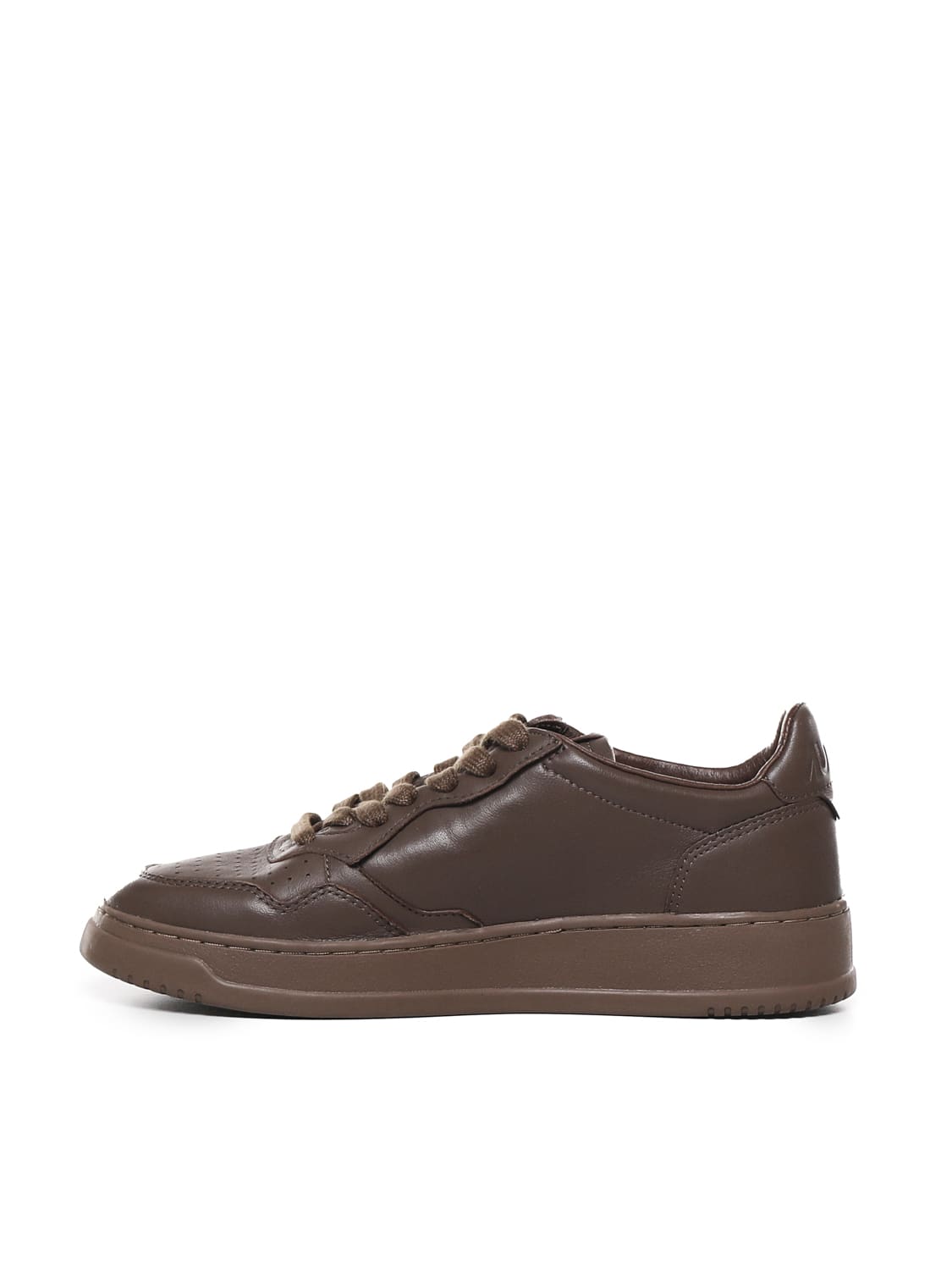 Shop Autry Sneakers Medalist In Cowskin In Brown