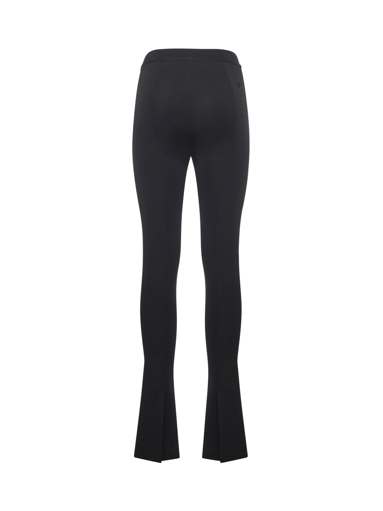 Pinko Flared Leggings With Logo In Black