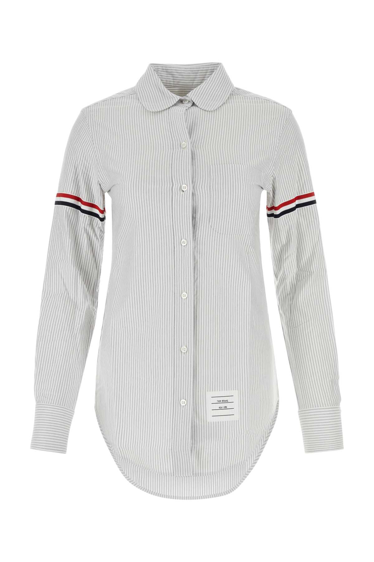 Shop Thom Browne Printed Cotton Shirt In 035