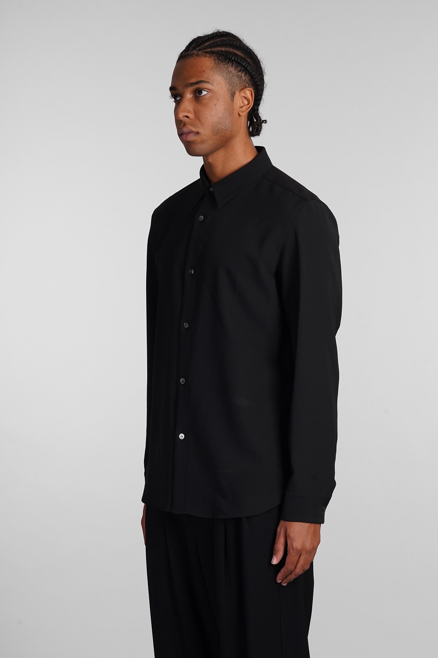 Shop Attachment Shirt In Black Polyester