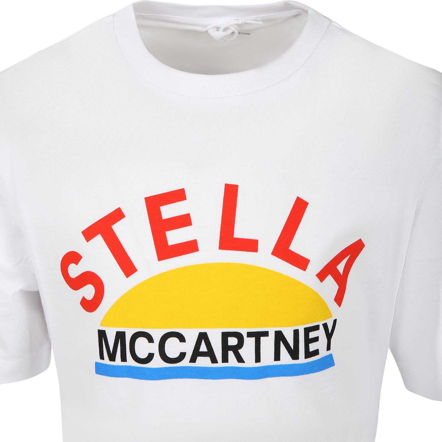Shop Stella Mccartney White T-shirt For Girl With Multicolor Print