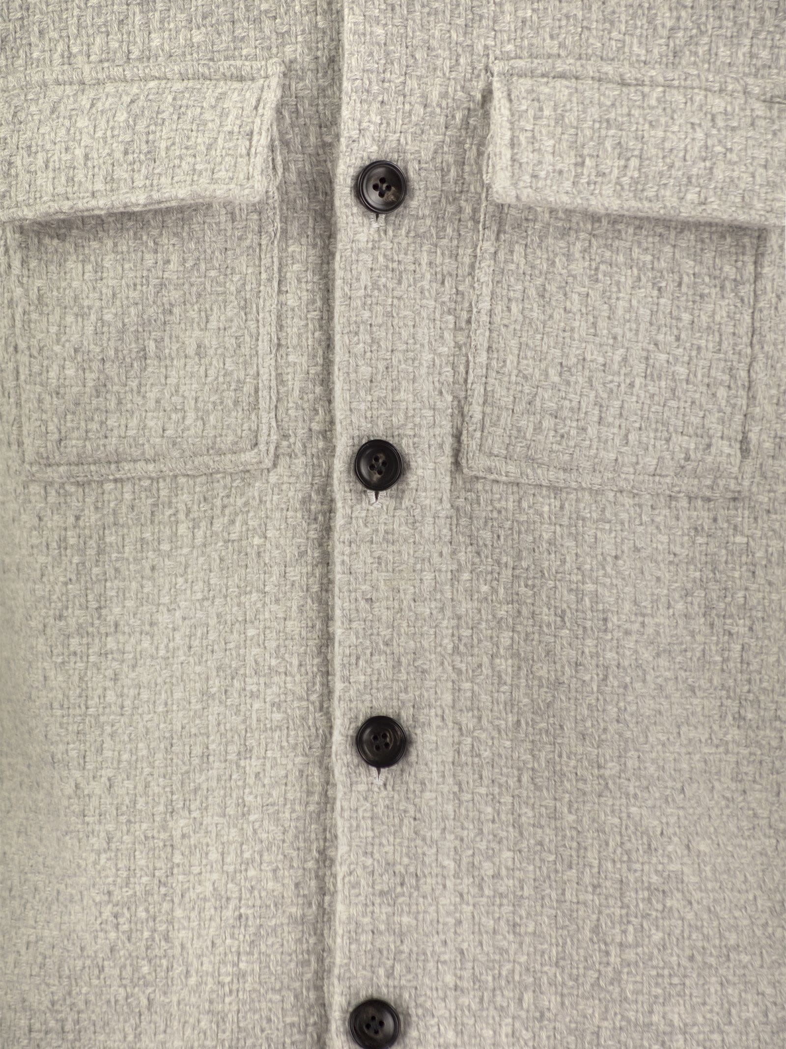Shop Kiton Aal - Cashmere Shirt In Light Grey