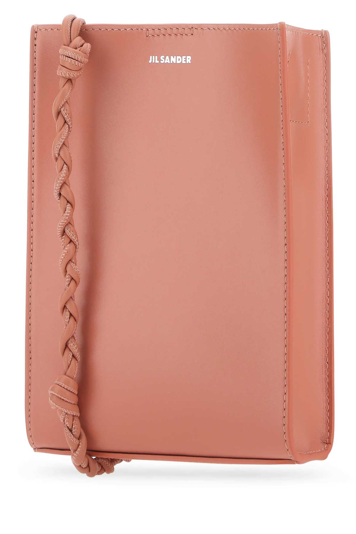 Jil Sander Pink Leather Small Tangle Shoulder Bag In 657