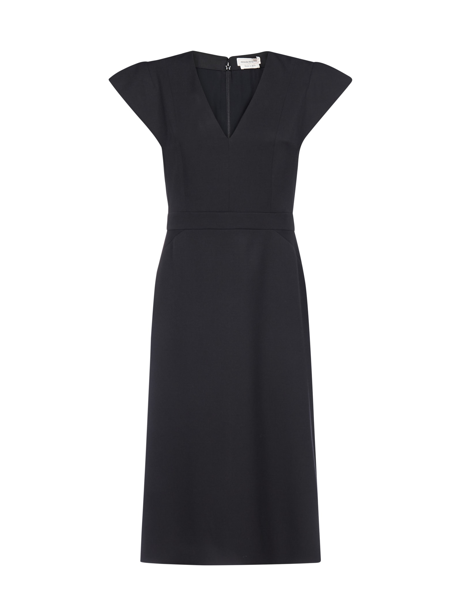 Alexander McQueen Asymmetric Denim Midi Dress | Coshio Online Shop