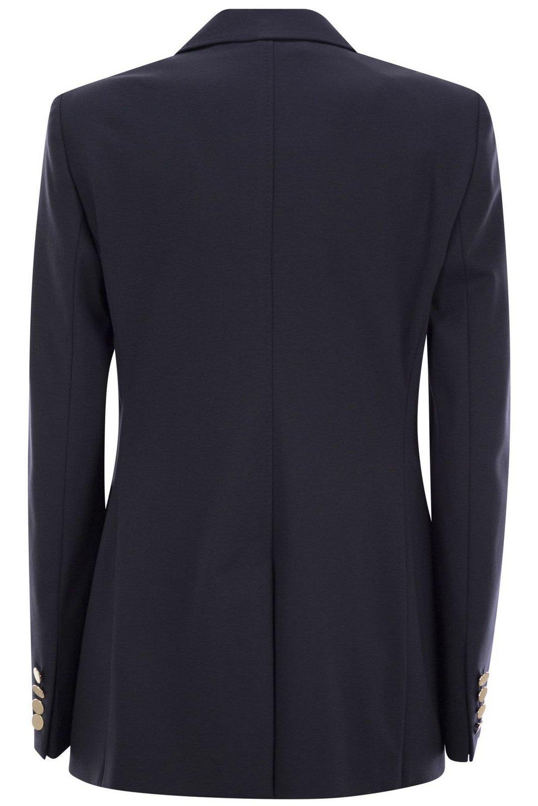 Shop Max Mara Double-breasted Long-sleeved Blazer