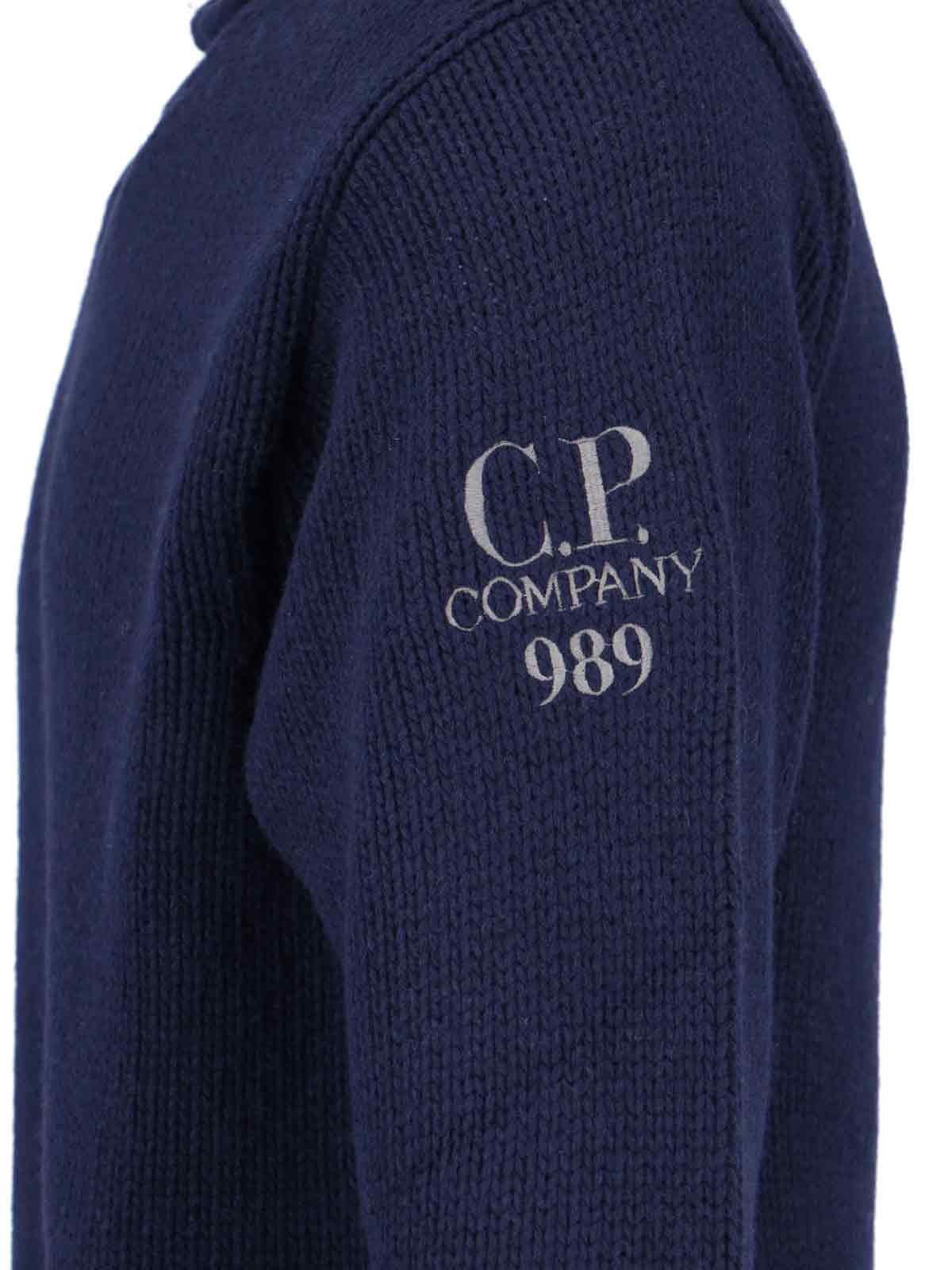 Shop C.p. Company Crewneck Sweater In Blue